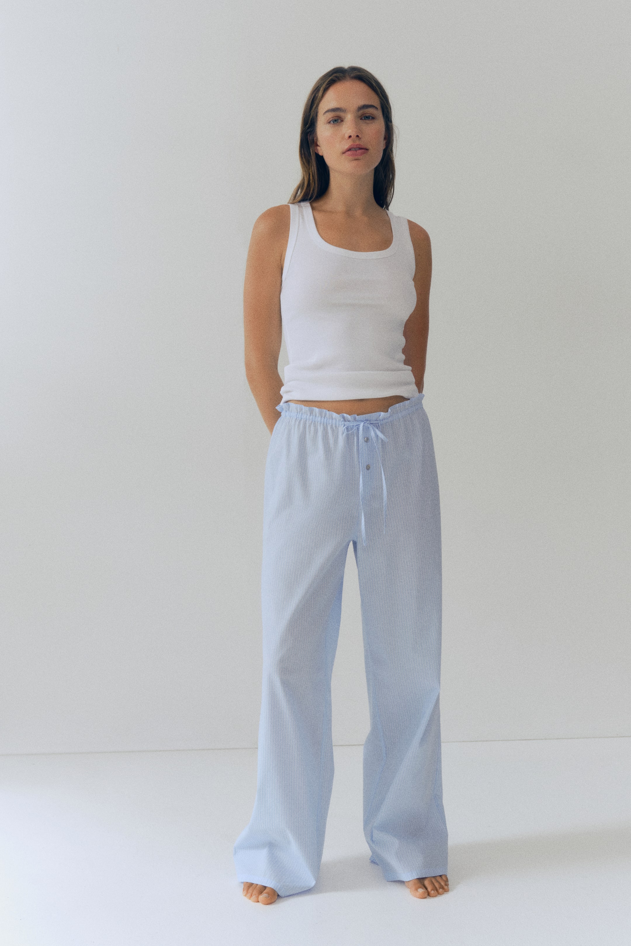 Cotton Poplin Pajama Pants