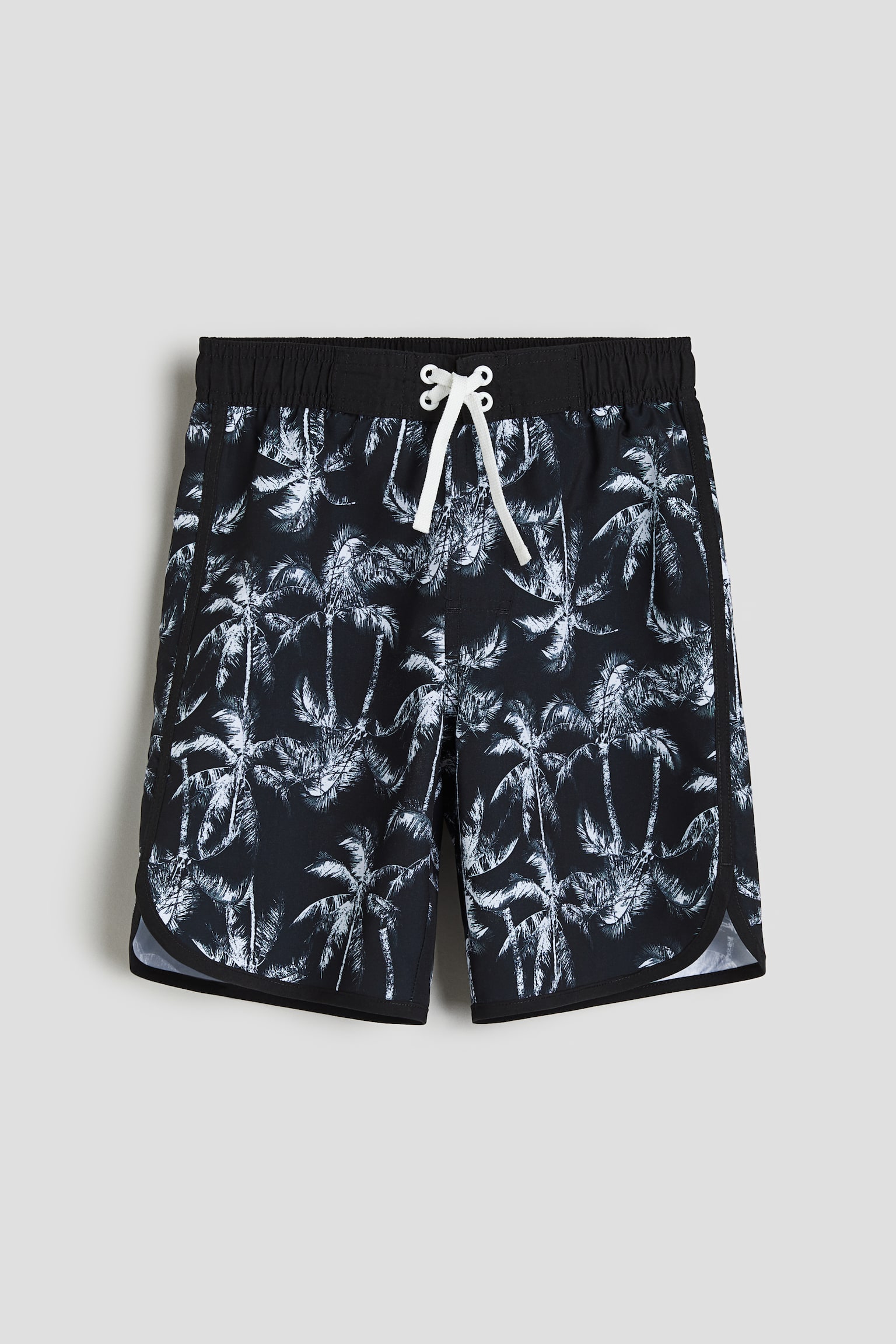 Patterned swim shorts - Black/Patterned/Blue/Patterned - 1