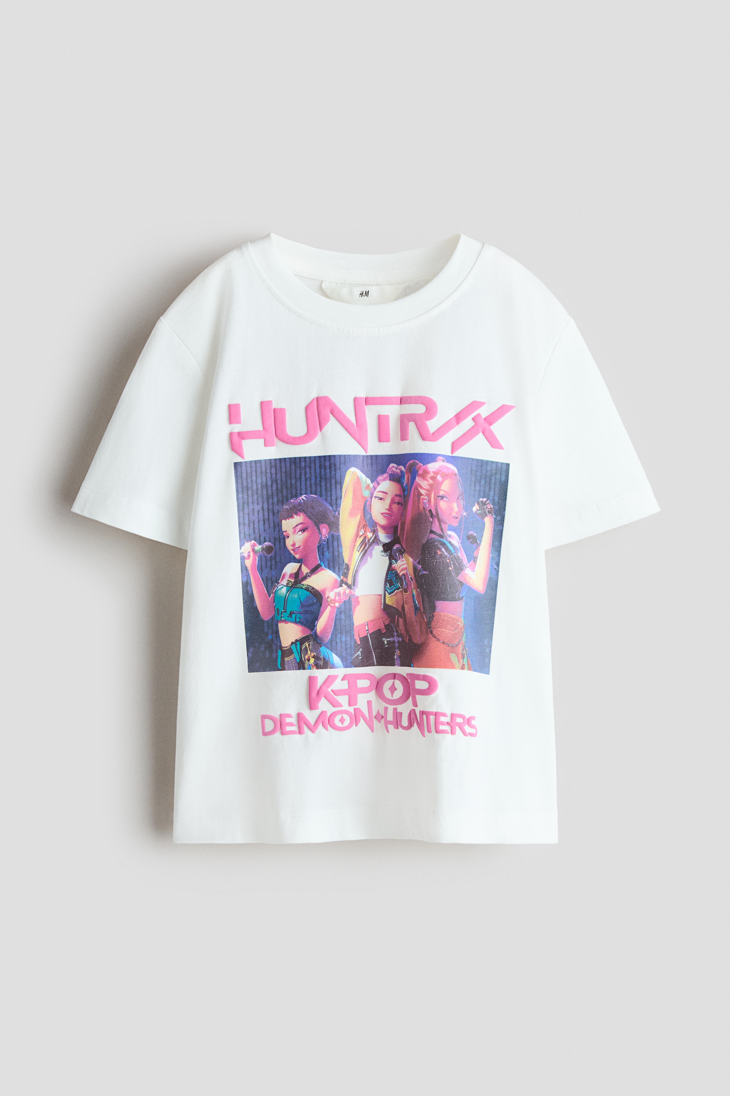 Katoenen T-shirt met geprint motief - Wit/KPop Demon Hunters/Roze/Lilo & Stitch/Lichtroze/Minnie Mouse/Roomwit/Hello Kitty/Roze/Hello Kitty/Lichtroze/Lilo & Stitch/Lichtblauw/Alice in Wonderland/Lichtturkoois/Aristocats/Lichtroze/Lilo & Stitch/Zwart/Lilo & Stitch