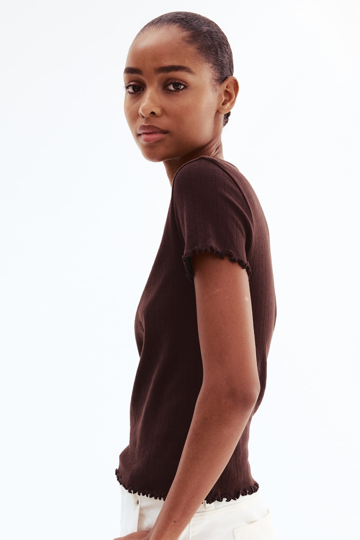Pointelle Jersey Top - image 4