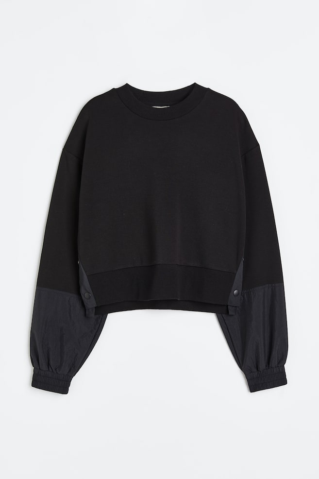 DryMove™ Sports sweatshirt - Black/Light grey - 1