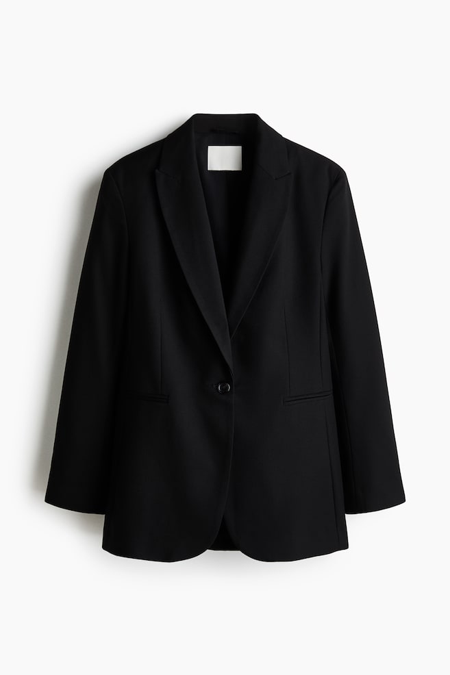 Blazer à fermeture droite - Noir/Rose - 1