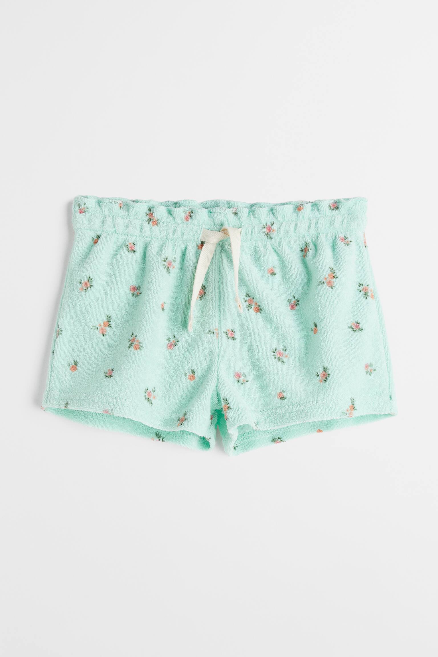 Terry shorts - Light green/Floral/White/Leopards/Pink/Striped - 1