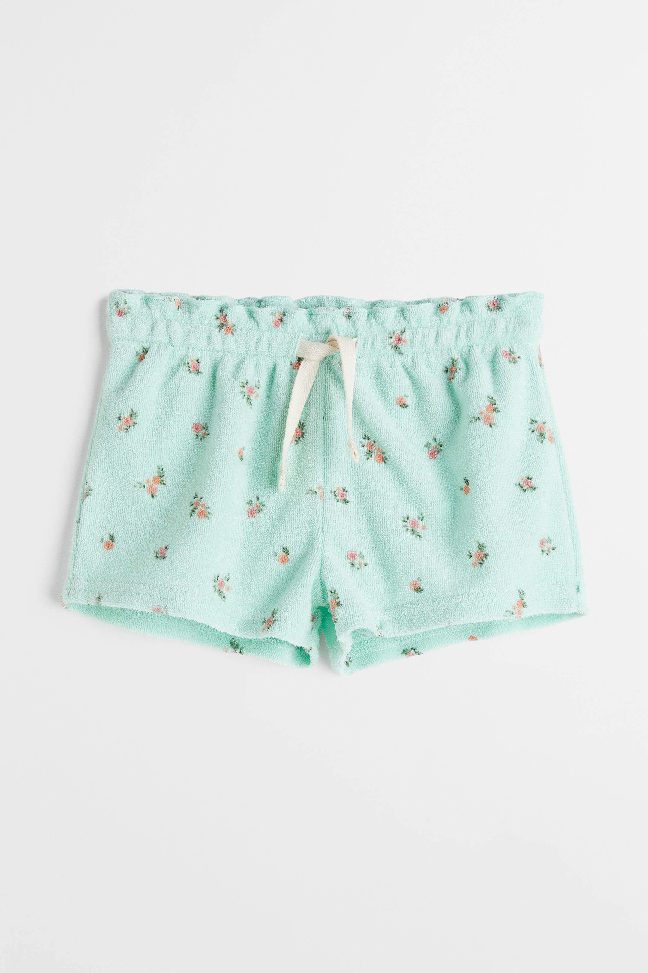 View larger image: Terry shorts - Light green/Floral - Kids | H&M IN 1