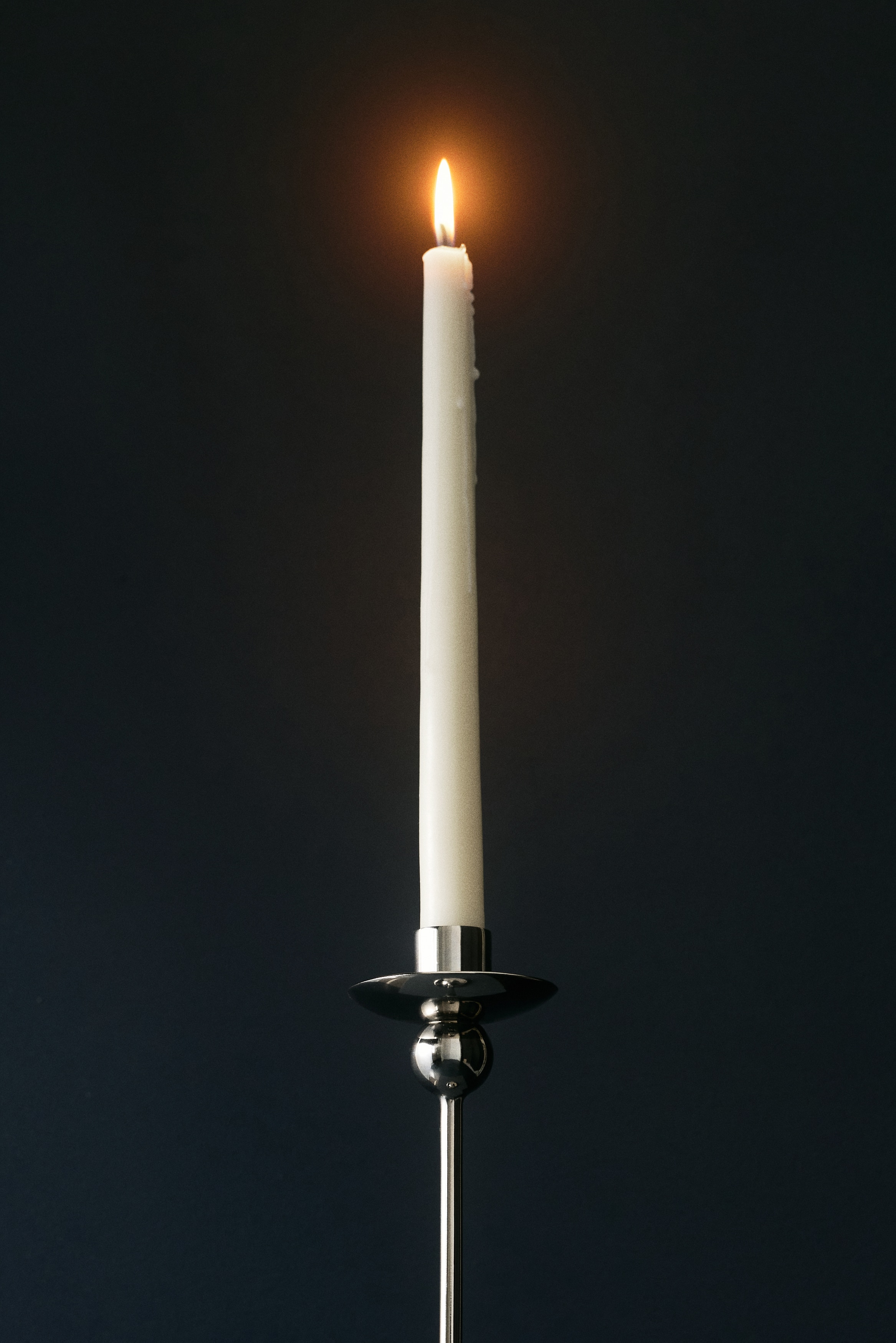 Stainless Steel Candlestick - Silver-colored