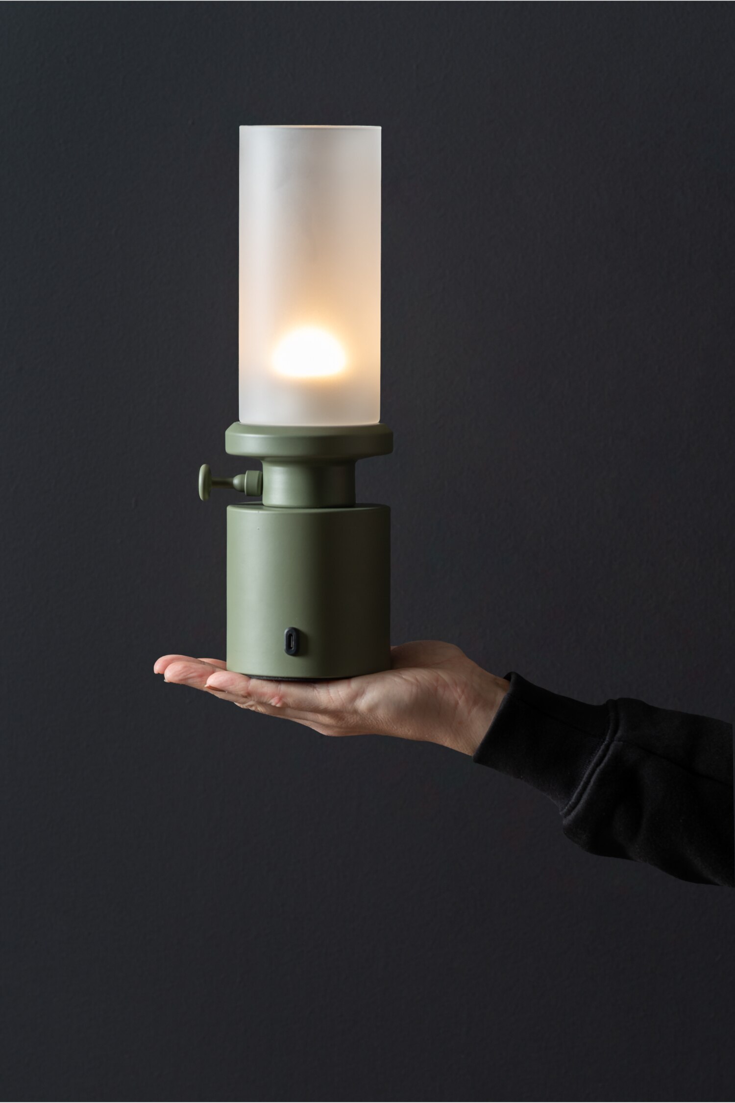Camp Led Lampe À Poser - Vert Jungle/Jaune Ocre/Noir
