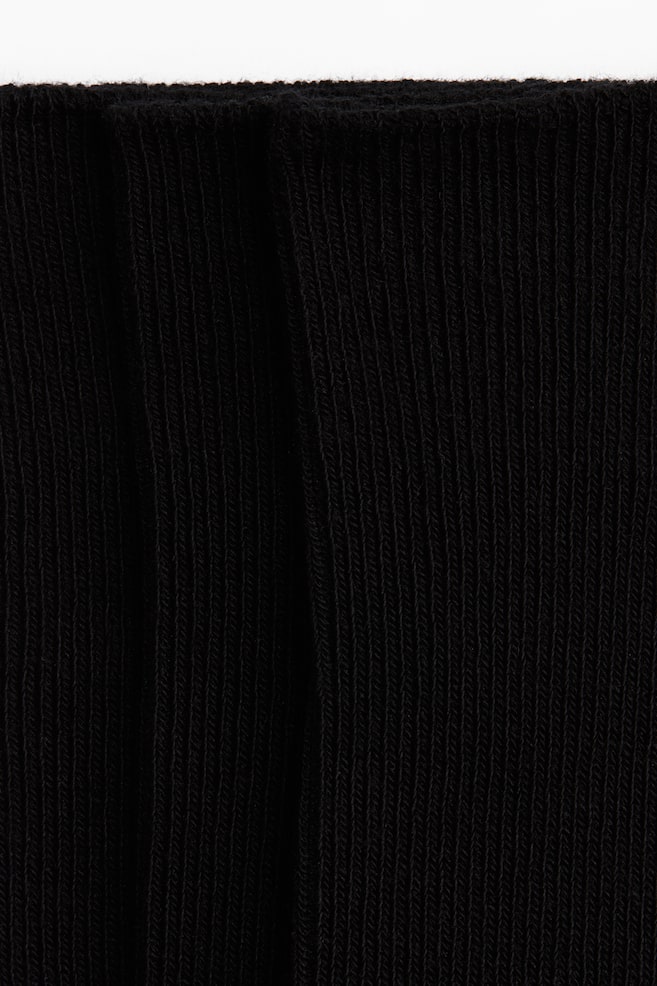 3-pack Ribbed Socks-Black - 4
