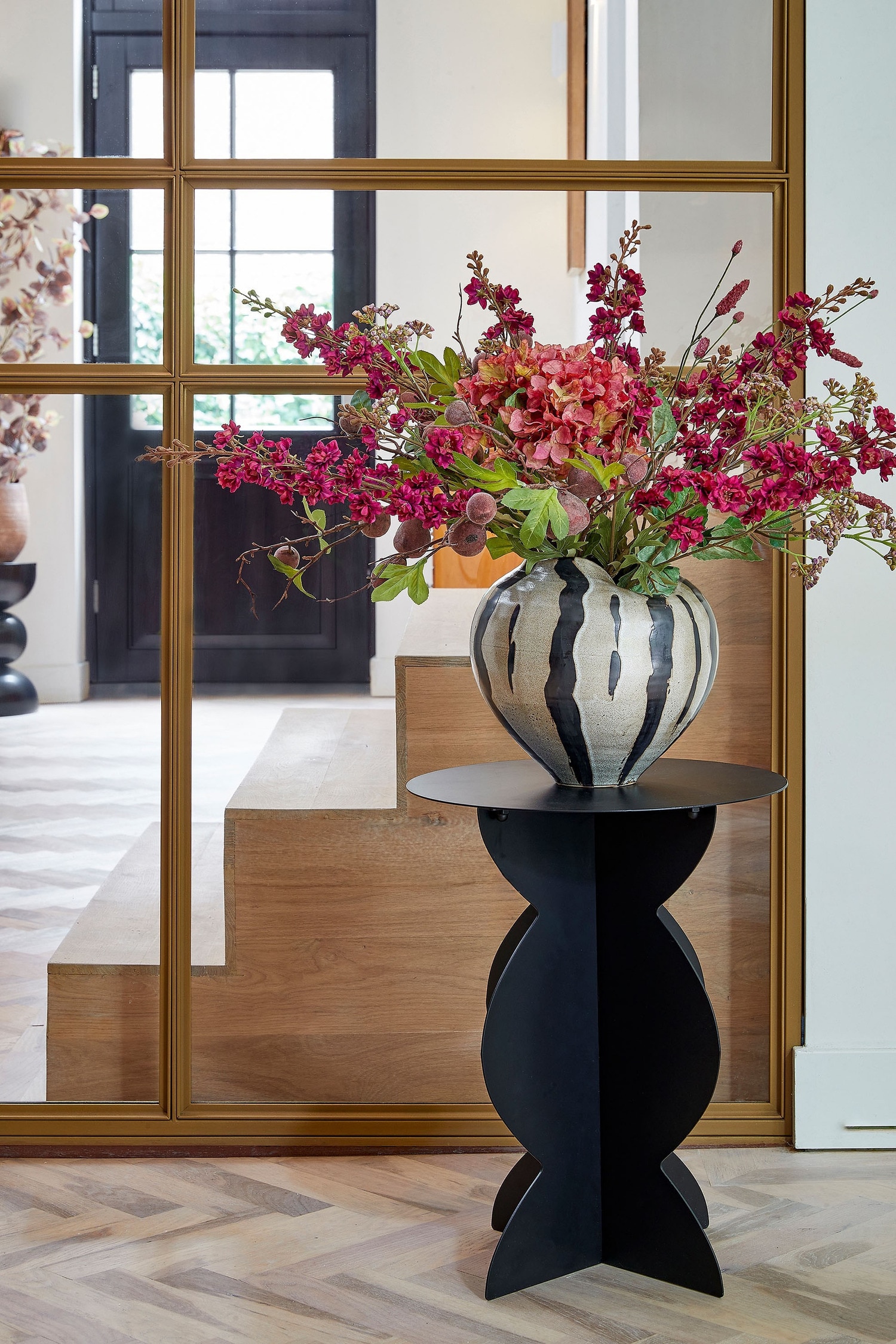 Metal Sidebord - Sort/Brun