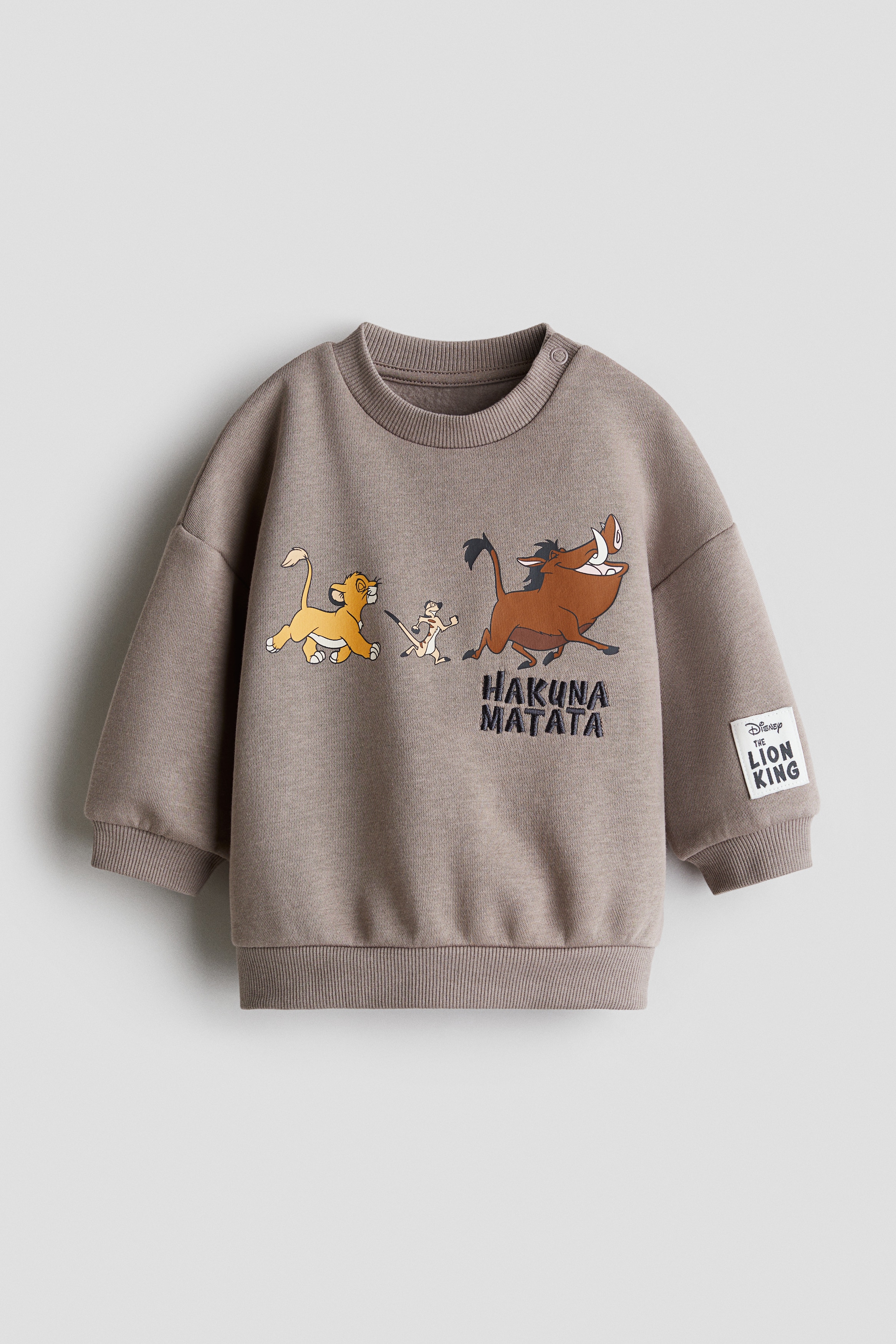 H & M - プリントデザインスウェットシャツ - ブラウン