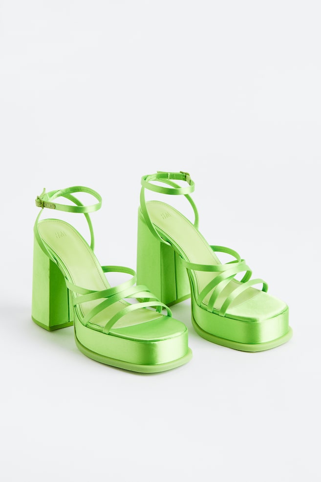 Platform sandals-Bright green - 3