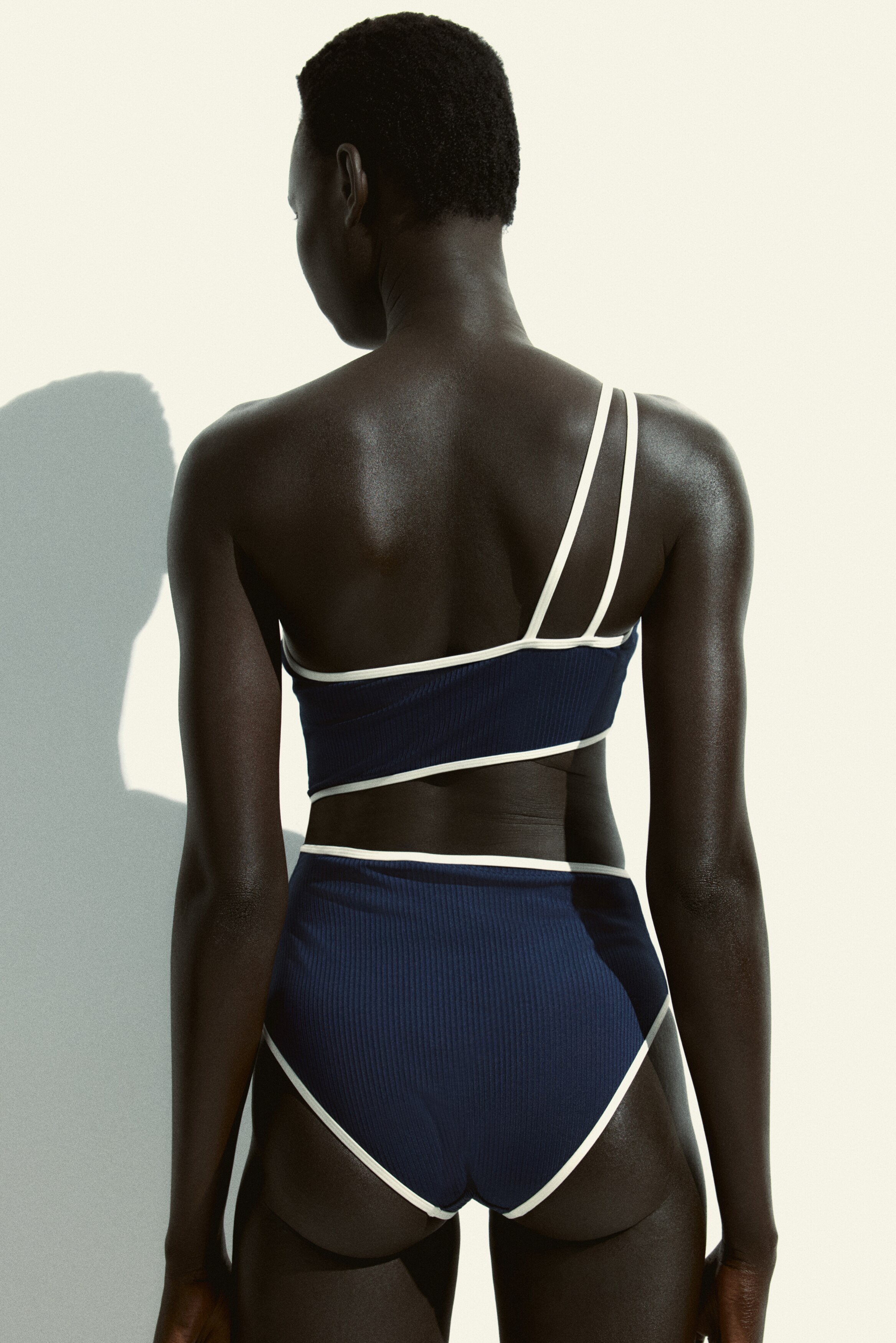 Padded-cup cut-out swimsuit
