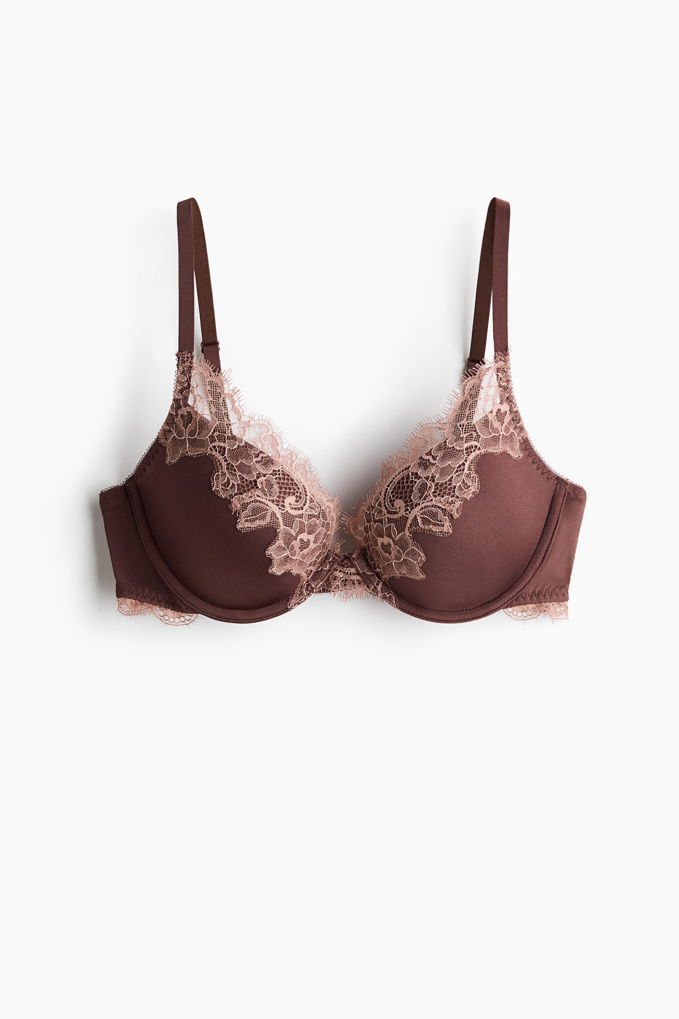 Microfiber and Lace Push-Up Bra