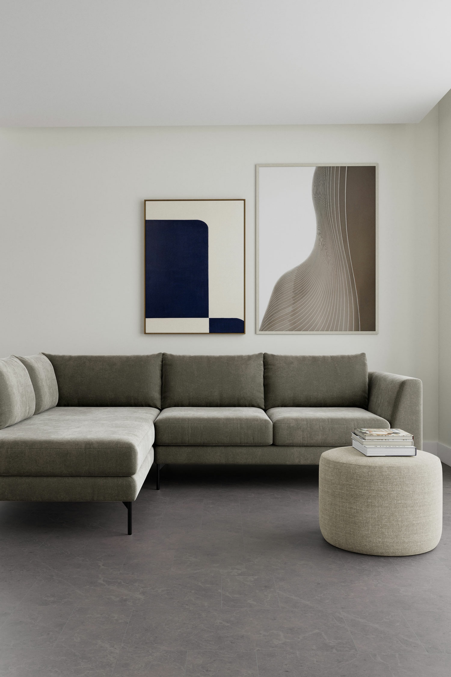 Noa Ecksofa Links - Planet Grey Green