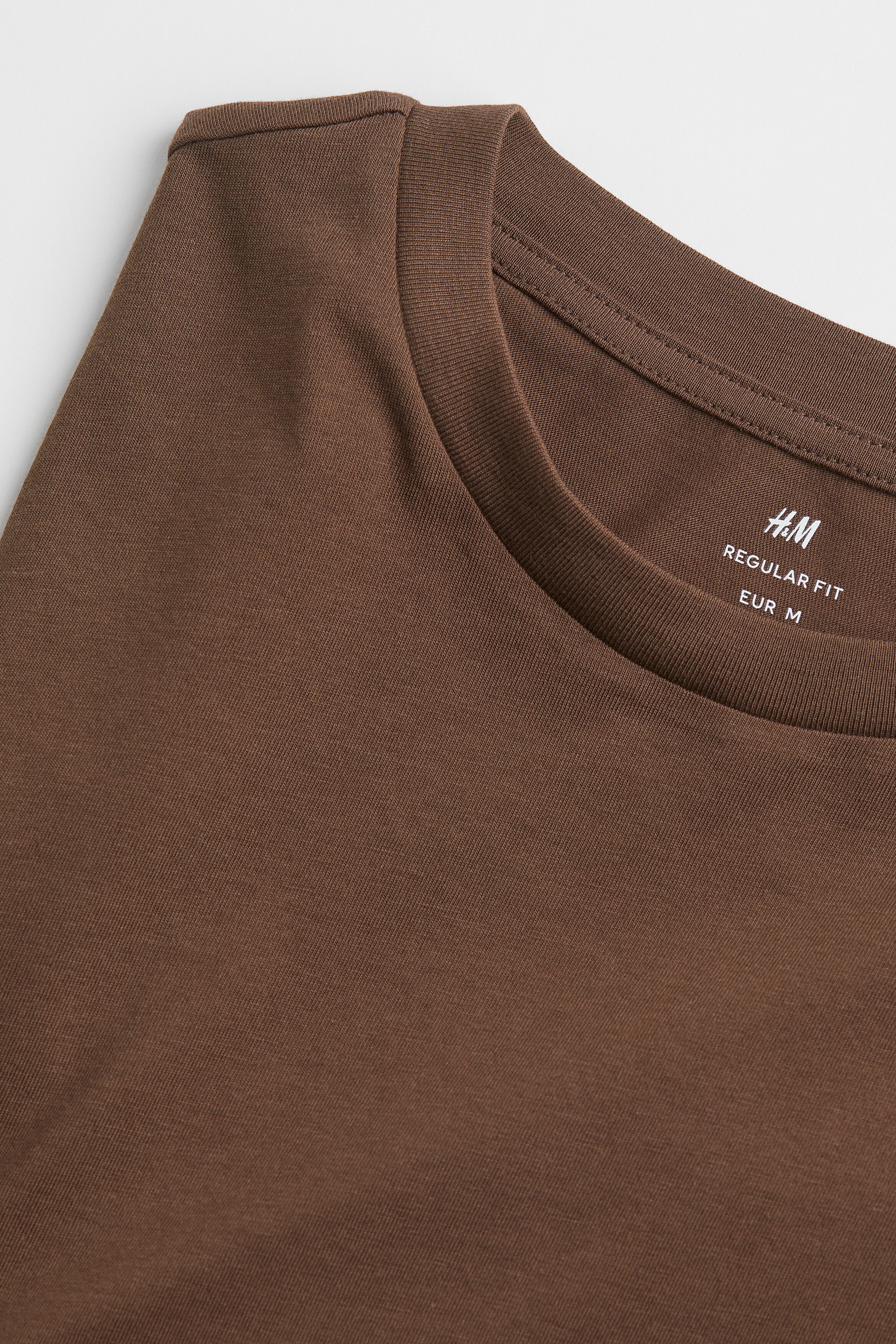レギュラーフィット ジャージートップス - ダークブラウン - Men | H&M JP