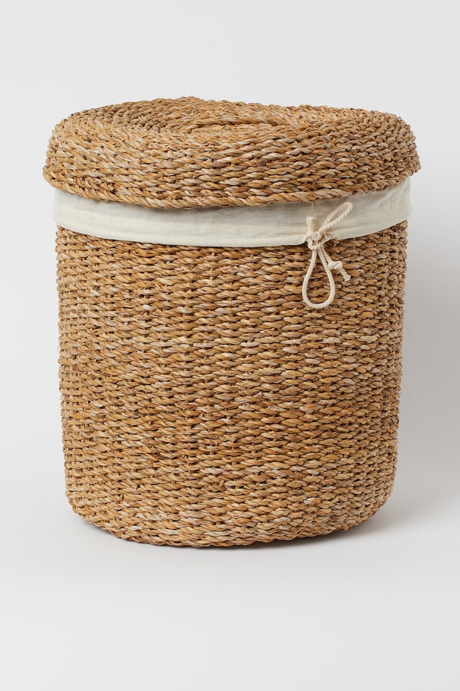 Seagrass laundry basket - Beige - 1