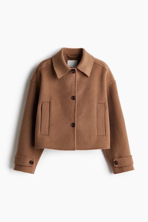 Женские куртки H&M Handmade Wool-Blend Jacket