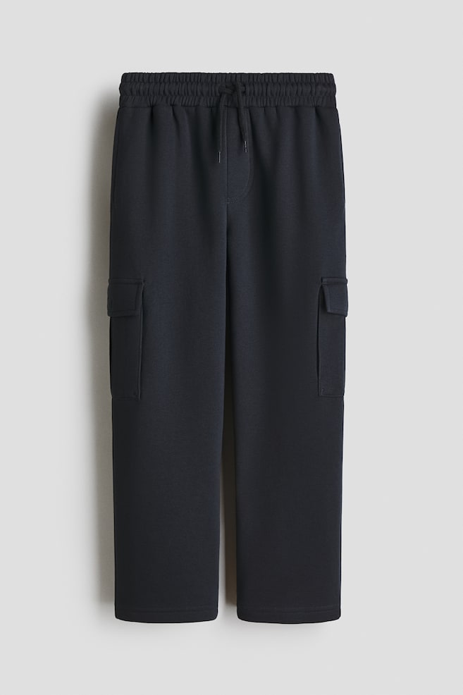 Cargo-Style Sweatpant Joggers - Dark gray/Khaki green - 1
