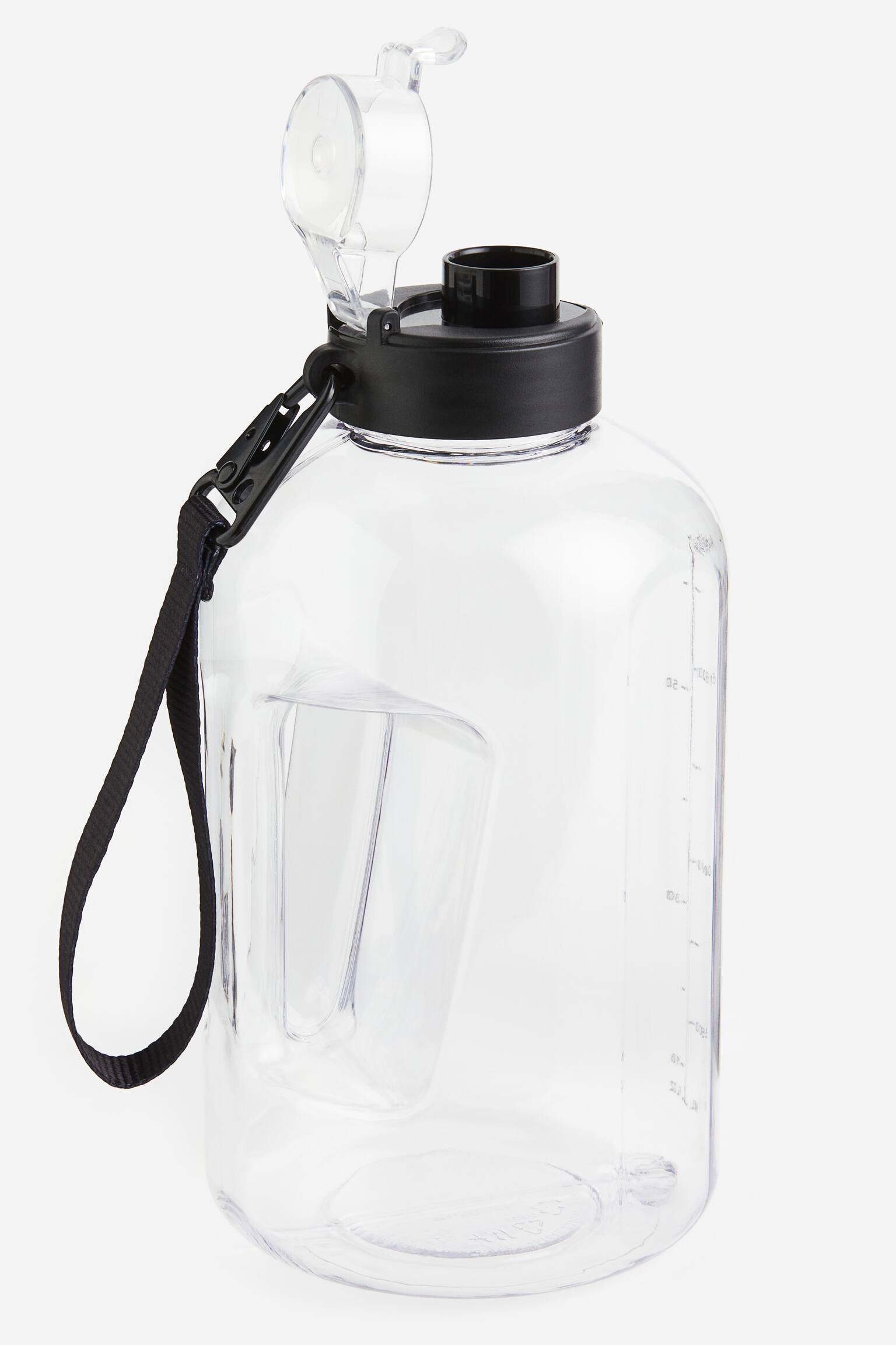 Water Bottle - Transparent/Black - 2