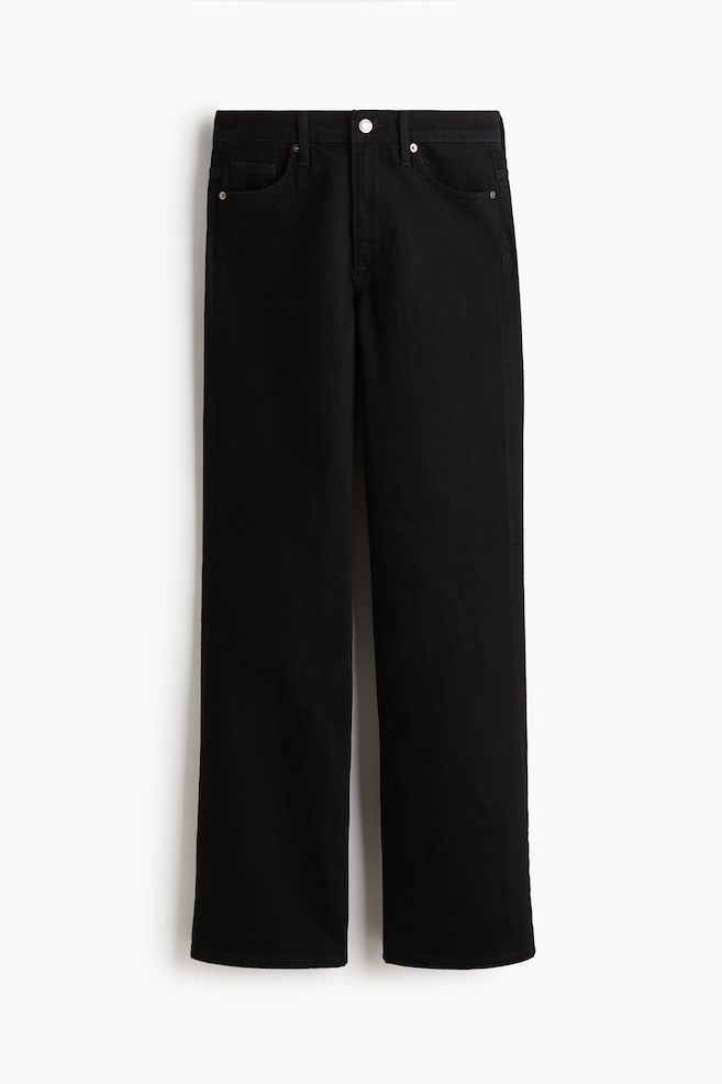 Bootcut High Jeans - Black/Dark denim blue - 1