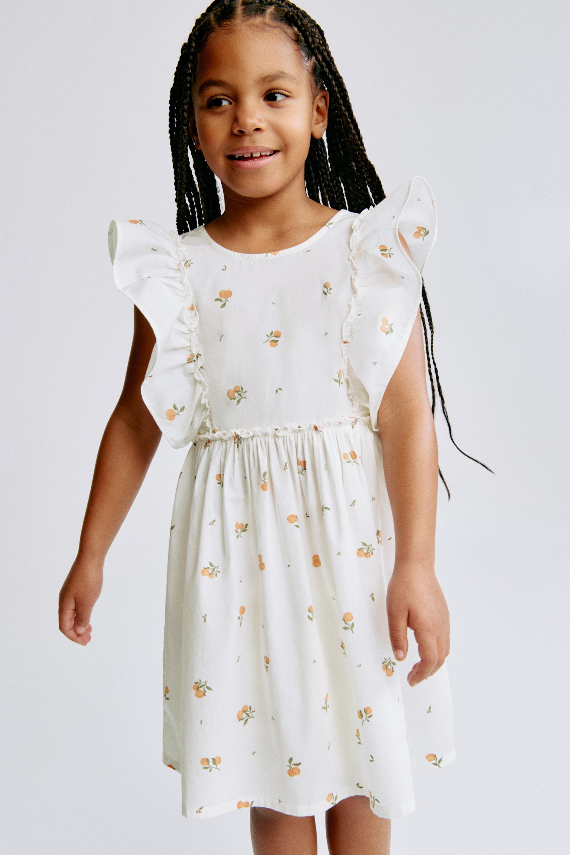 Visualizza immagine più grande: Abito in cotone con stampa - Bianco/pesche - BAMBINO | H&M IT 3