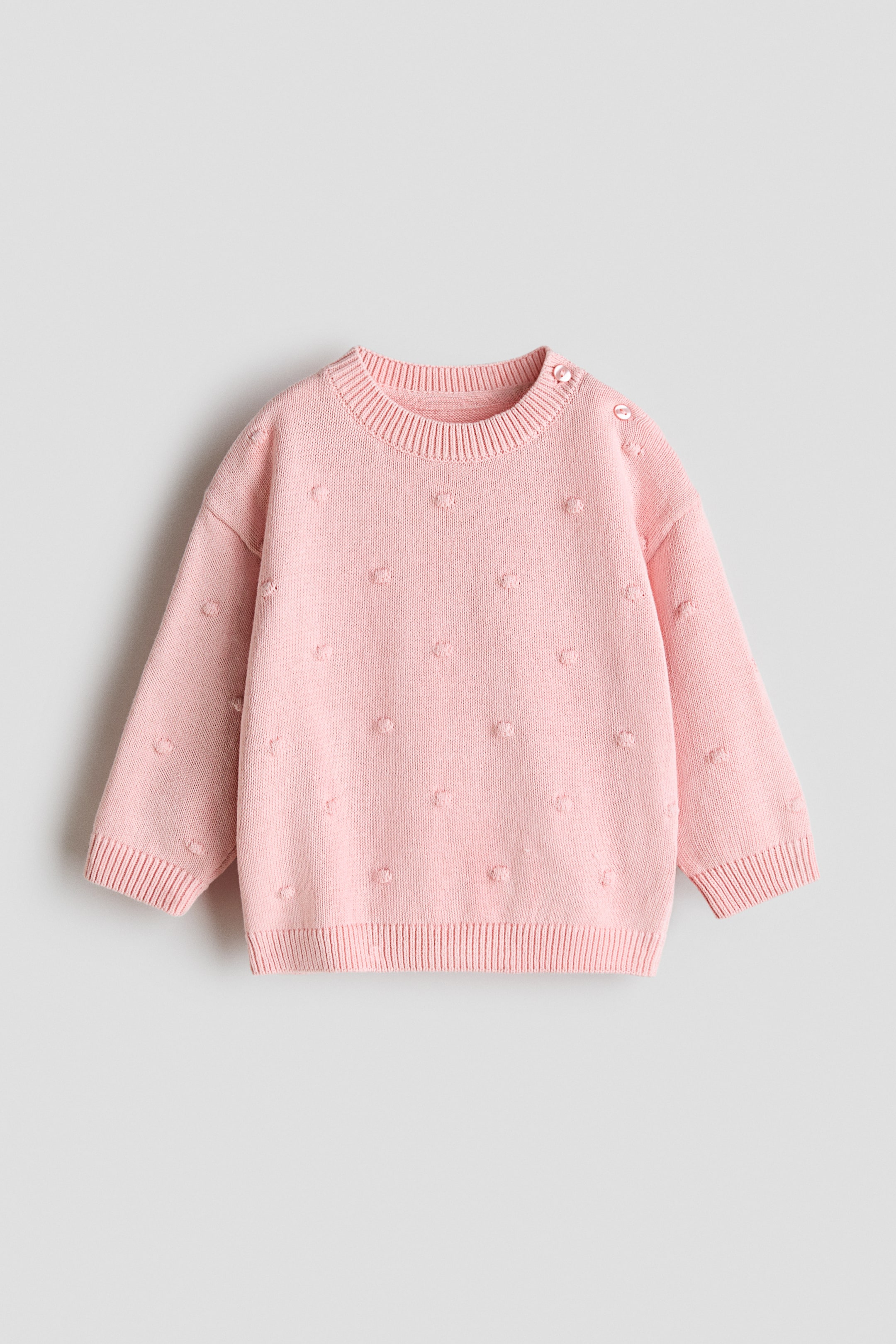 Grotere afbeelding bekijken: Jacquardgebreide trui - Lichtroze - KINDEREN | H&M BE 1