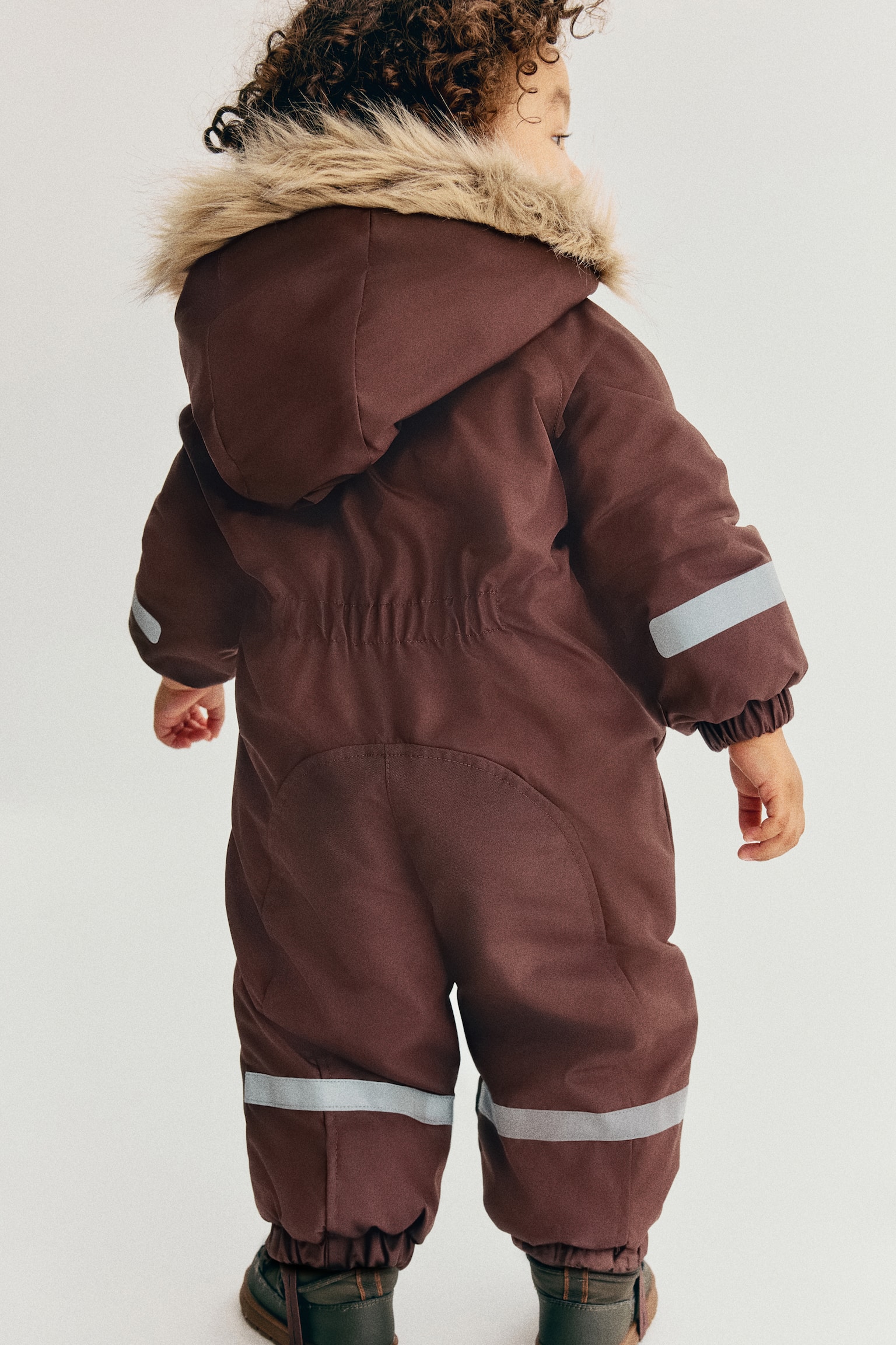 Детский комбинезон H&M Water-Repellent Snowsuit, цвет: Коричневый — фото 6