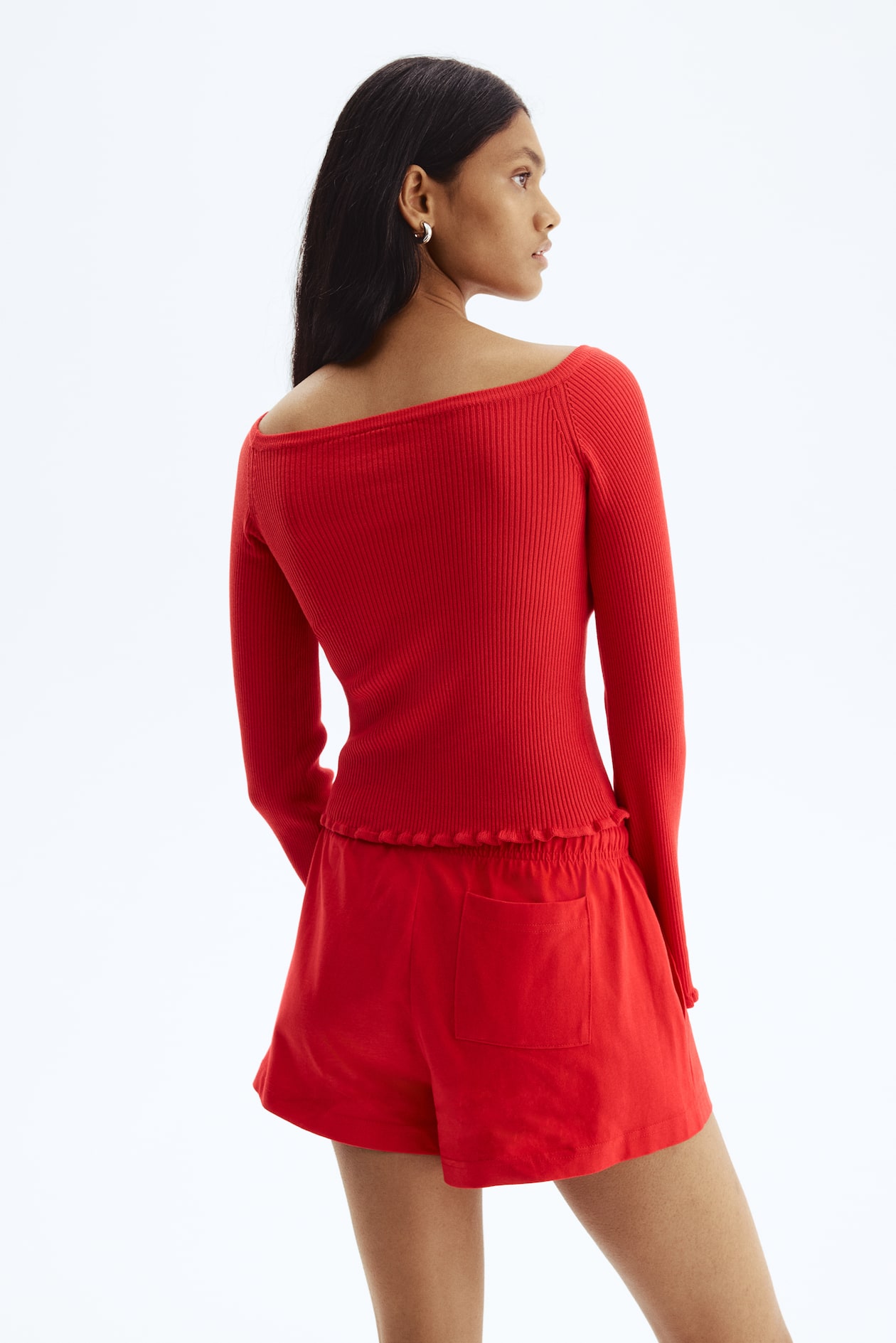 Rib-Knit Off-the-Shoulder Top - image 2