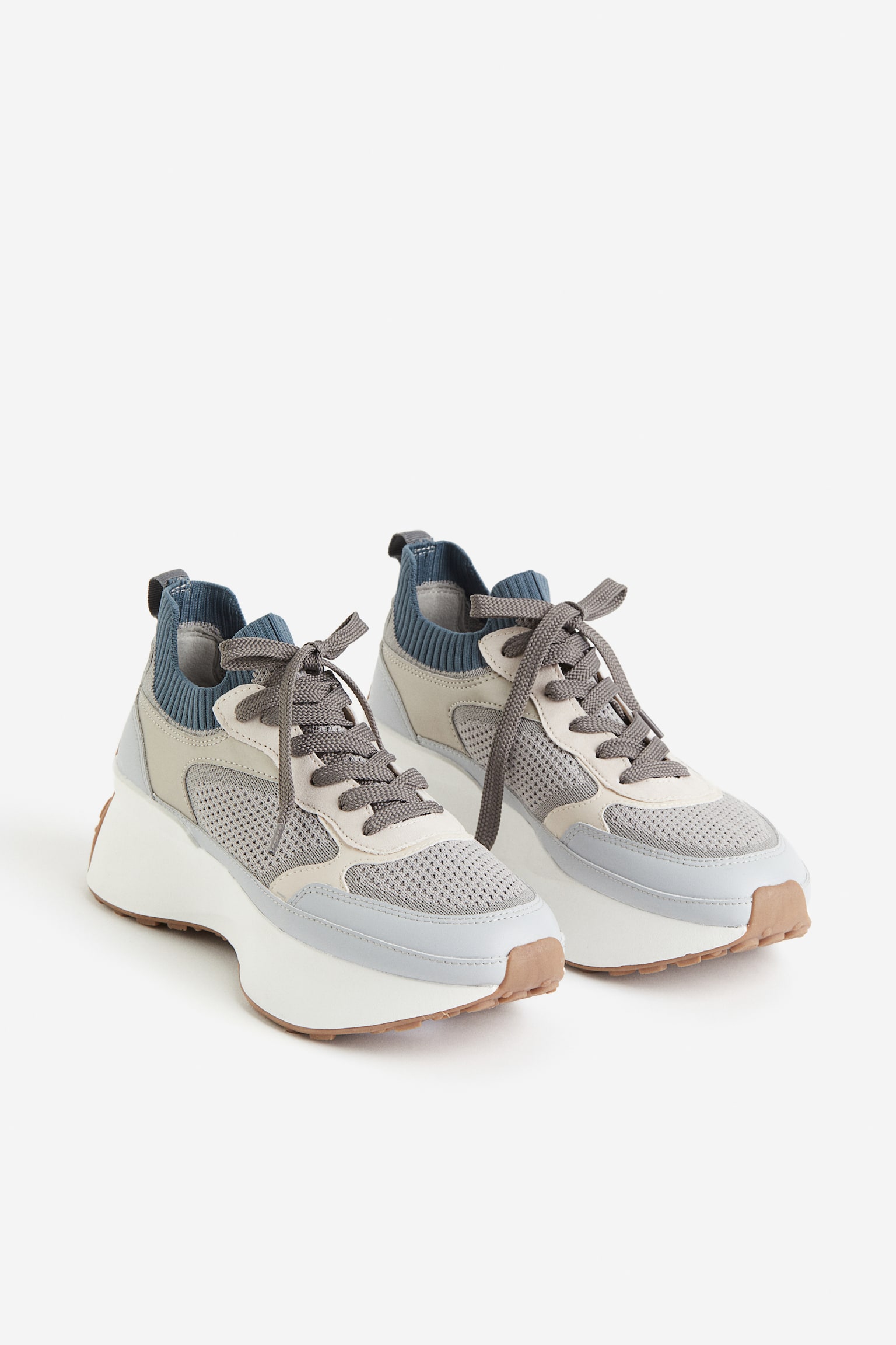 Chunky Sneakers - Grey/Light blue/Turquoise - 3