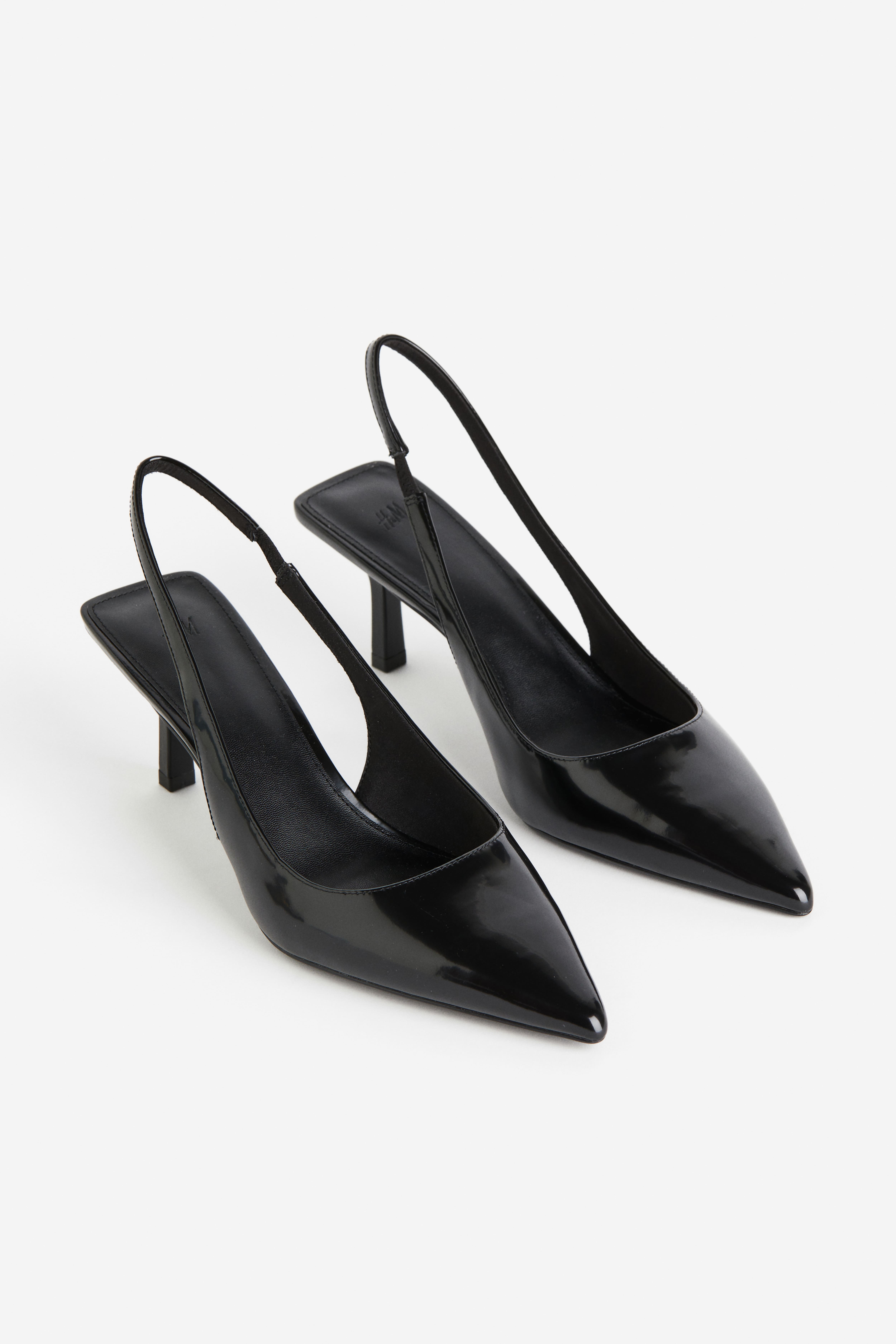 H and m black heels best sale