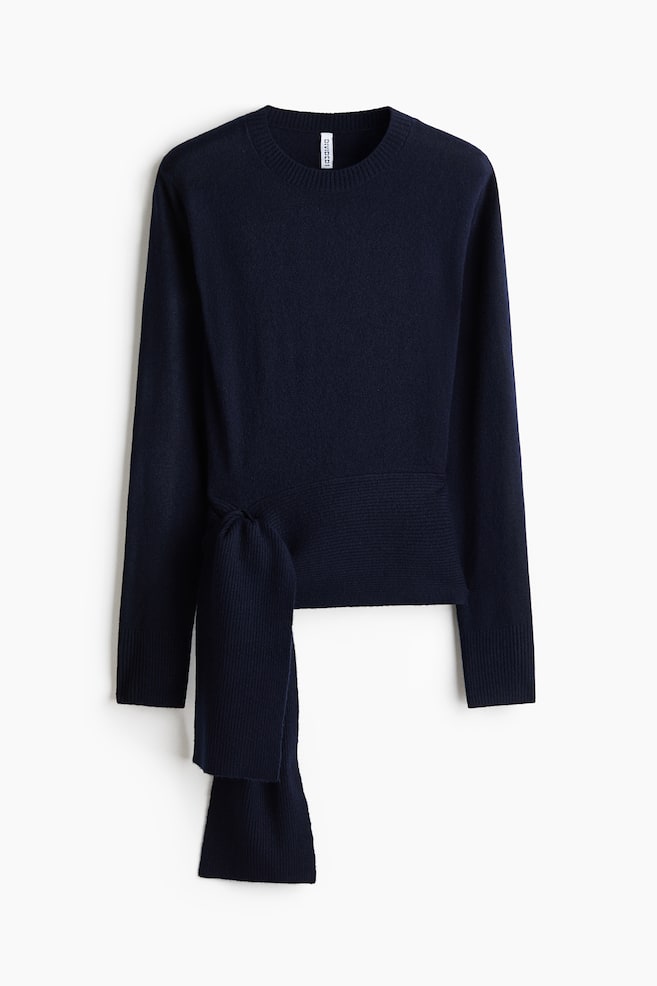 Jersey con lazada - Azul marino/Gris jaspeado - 1