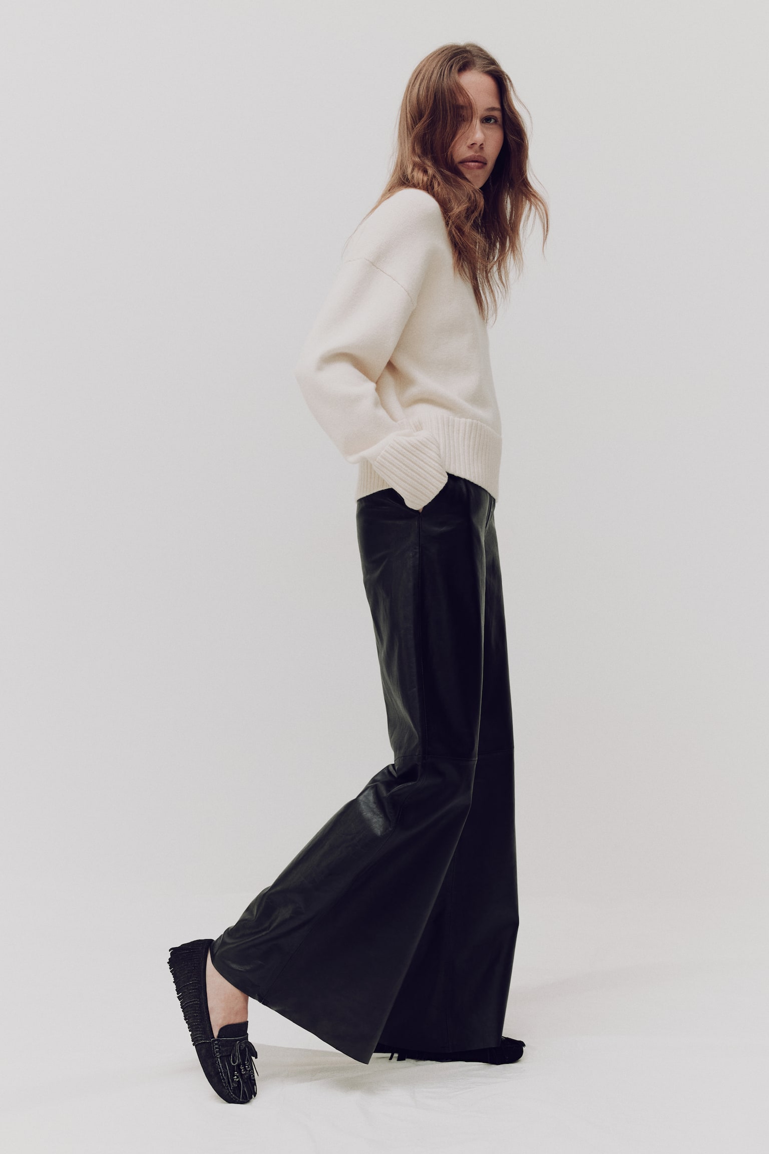 Leather loafers - Black - 5