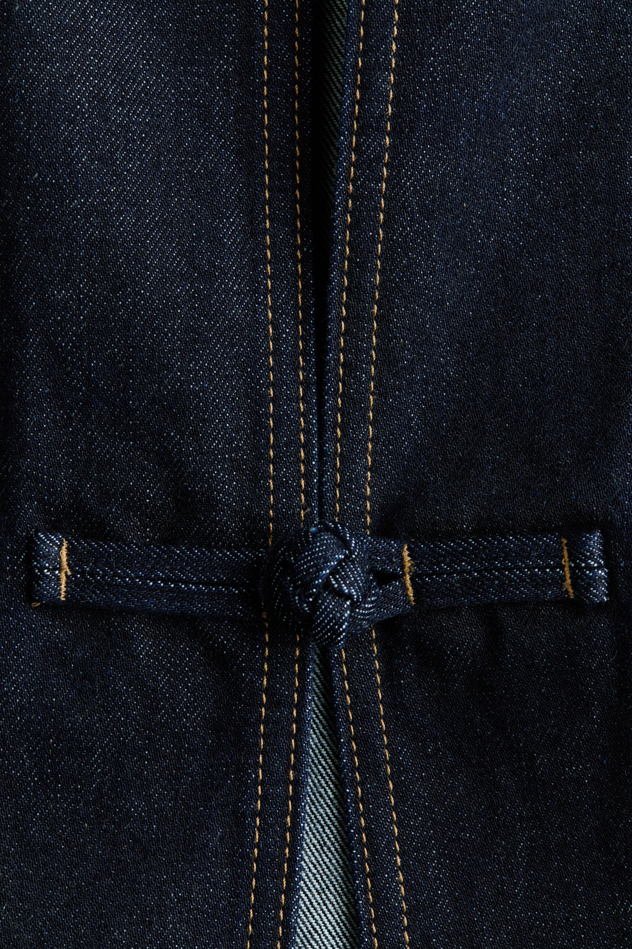Knot-Button Denim Jacket
