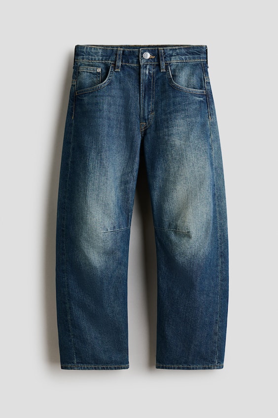 Детские джинсы H&M Loose-Fit Barrel, цвет: Джинсовый синий