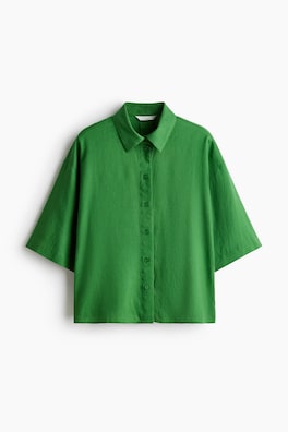 Oversized skjorta i linmix