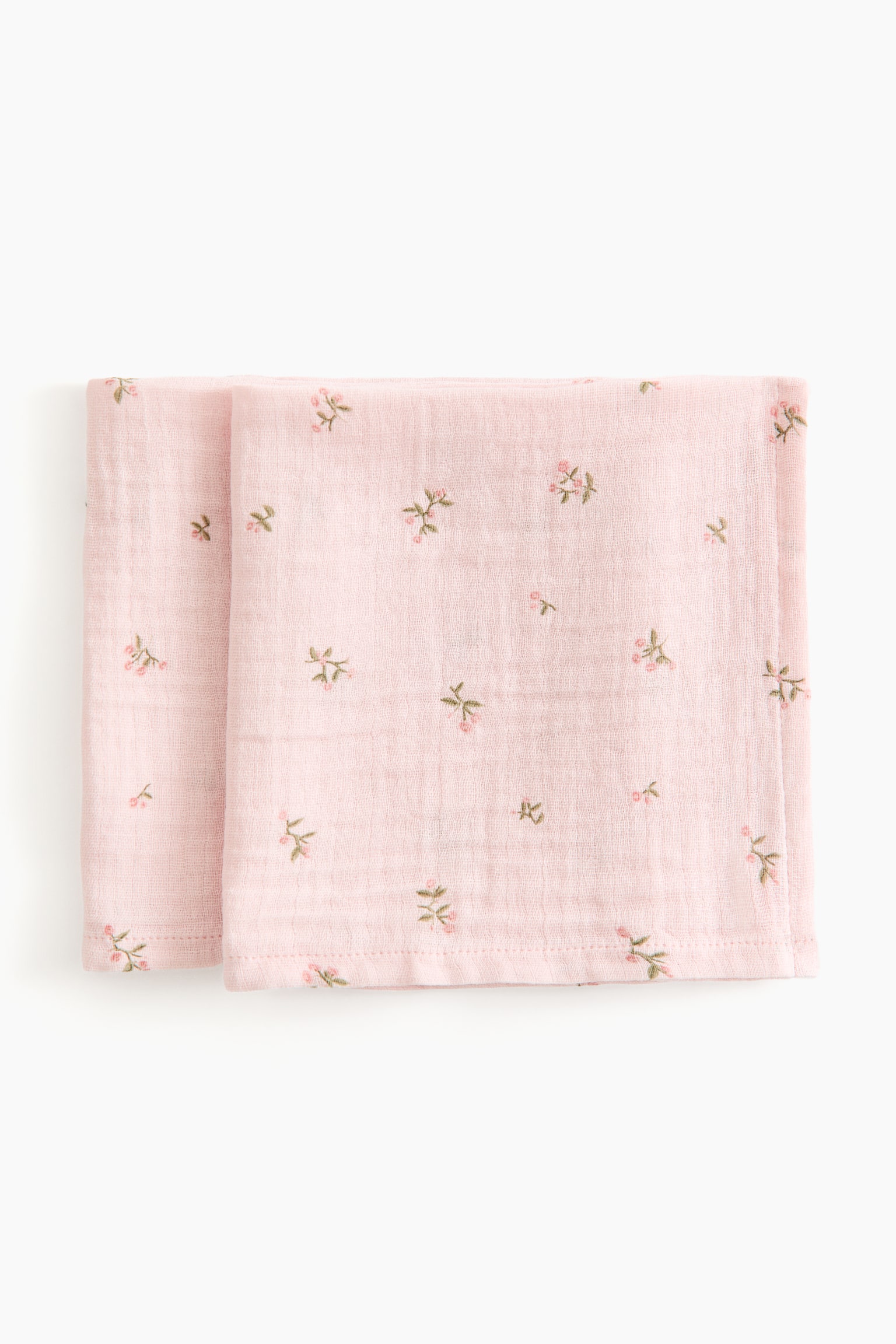 2-pack muslin cloths - Light pink/Floral/Cream/Floral/Light blue/Planes/Light mole/Floral/White/Cherries - 1