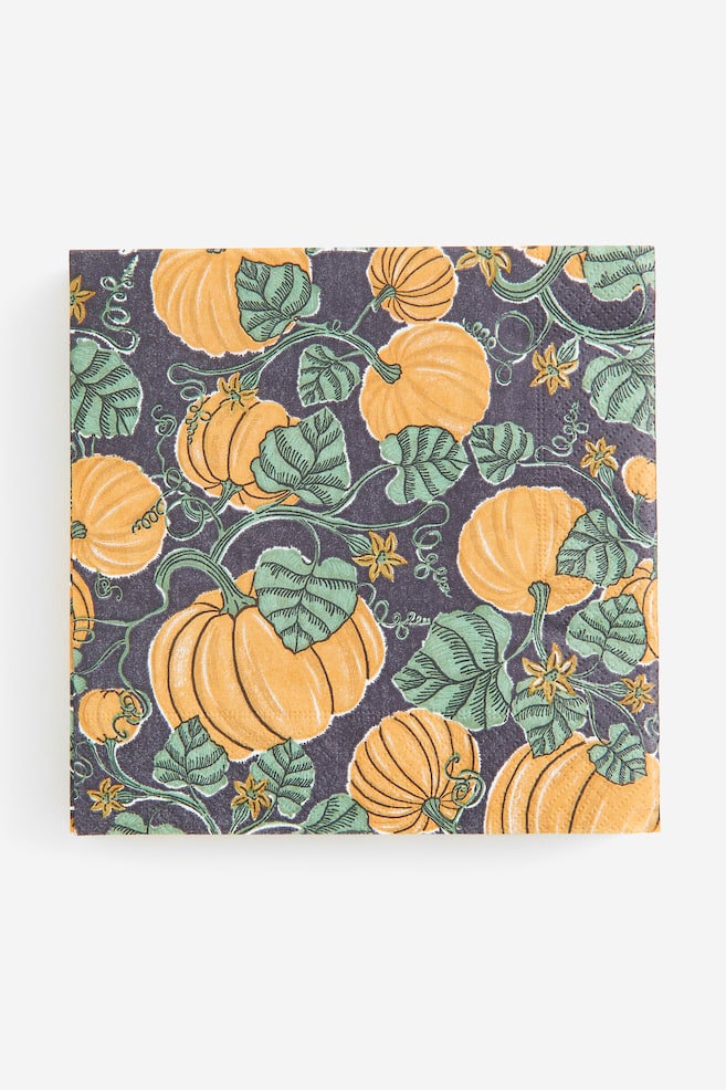 20-pack paper napkins - Orange/Pumpkins - 1
