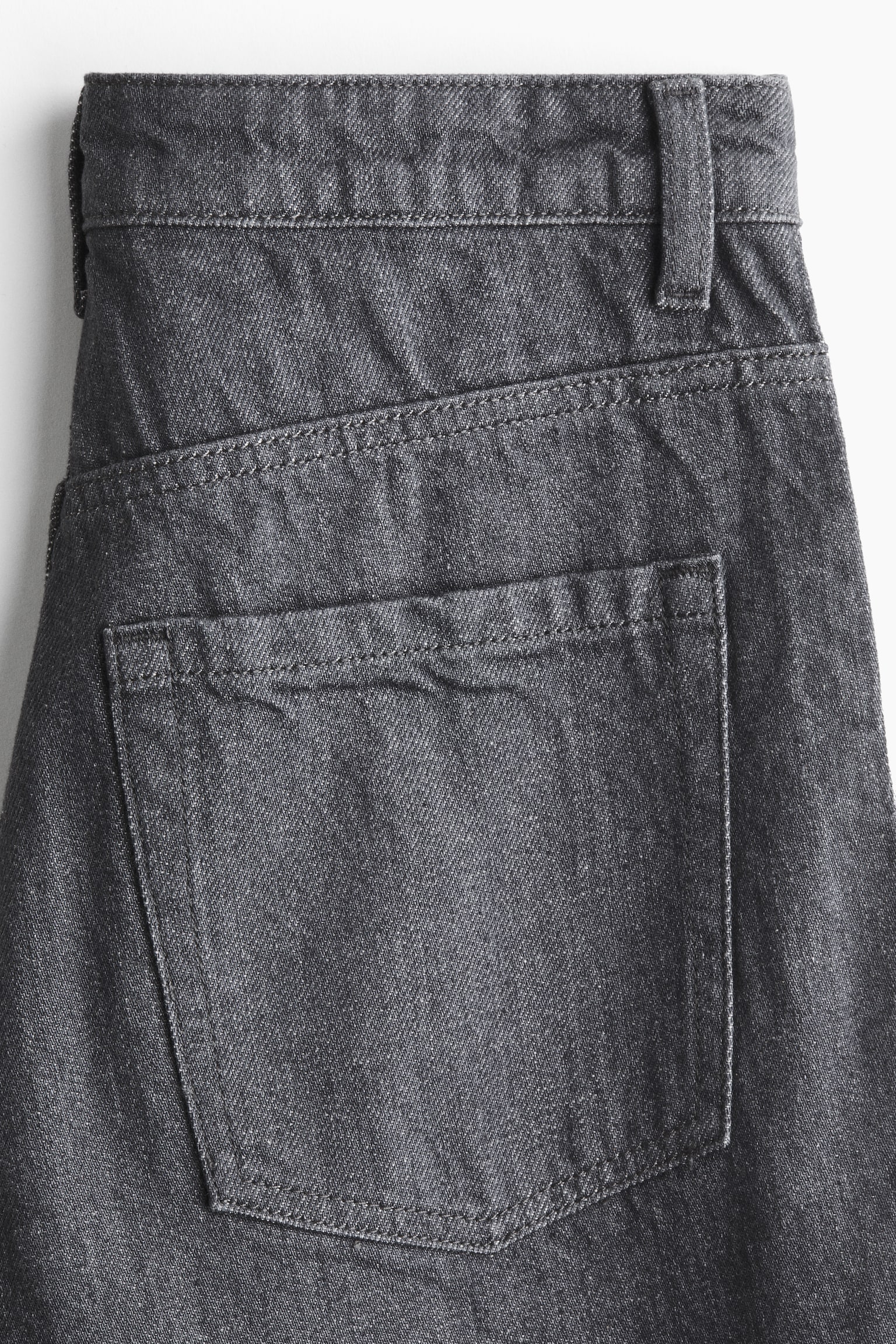 直筒高腰牛仔褲 - 丹寧灰/白色/丹寧藍/深丹寧藍/丹寧藍 - 5