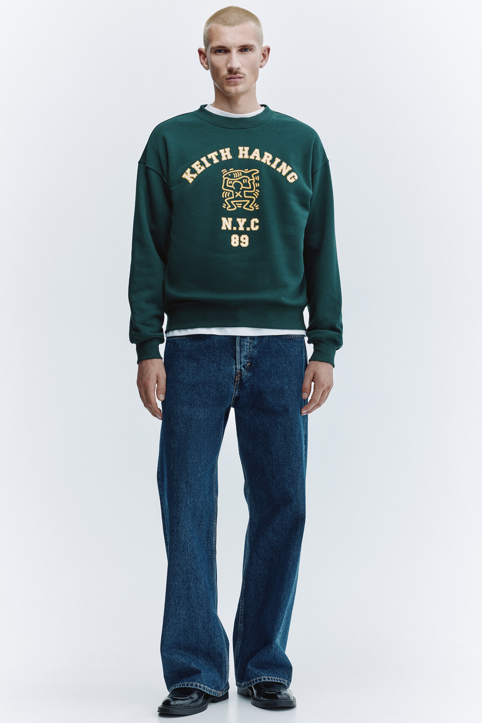 סווטשירט עם הדפס Oversized Fit - ירוק/קית' הרינג/שחור/Cypress Hill - 5