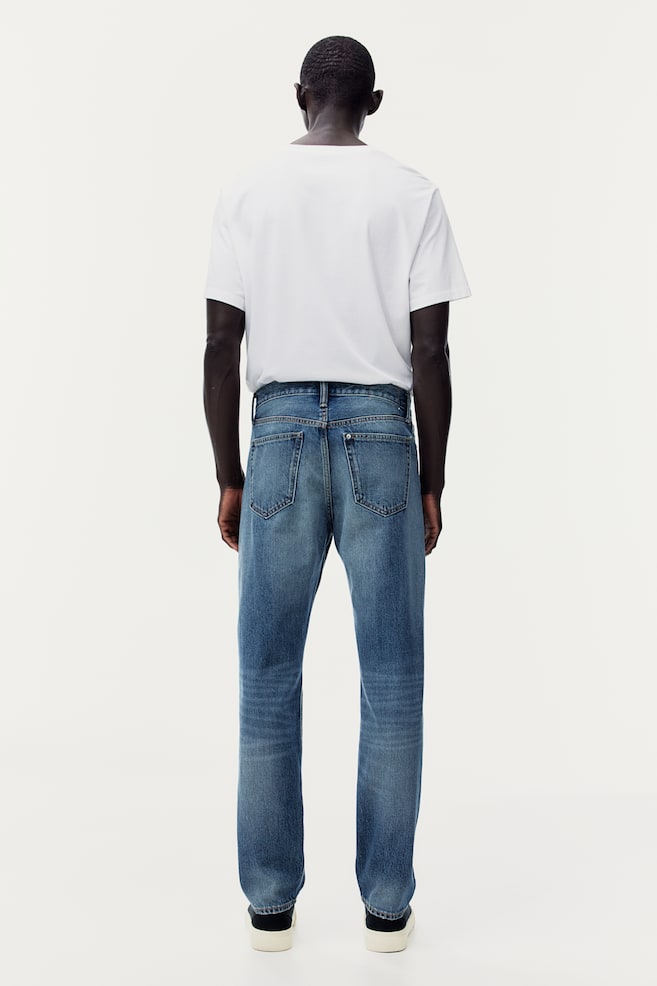 Straight Regular Jeans - Niebieski denim/Jasnoniebieski denim/Czarny denim - 4