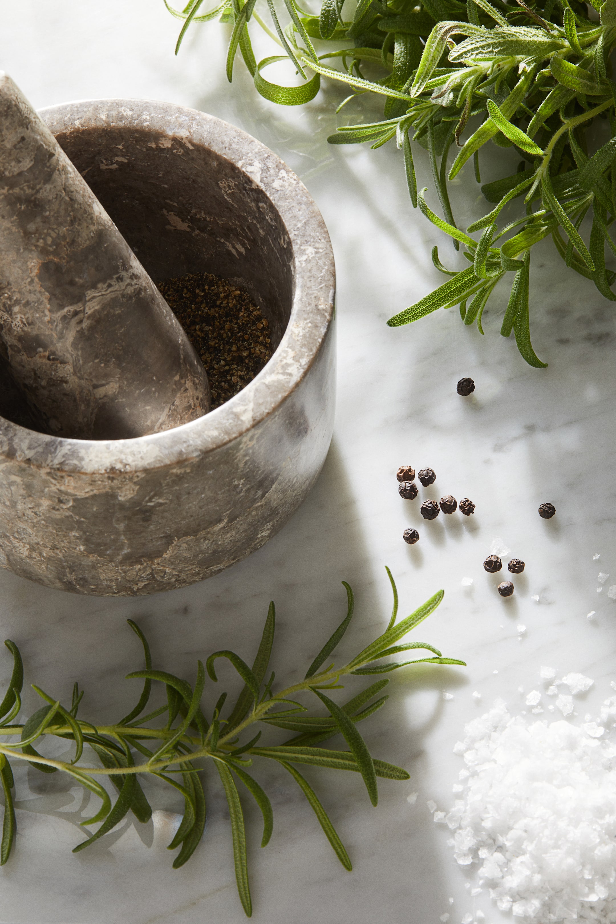 Marble Mortar and Pestle