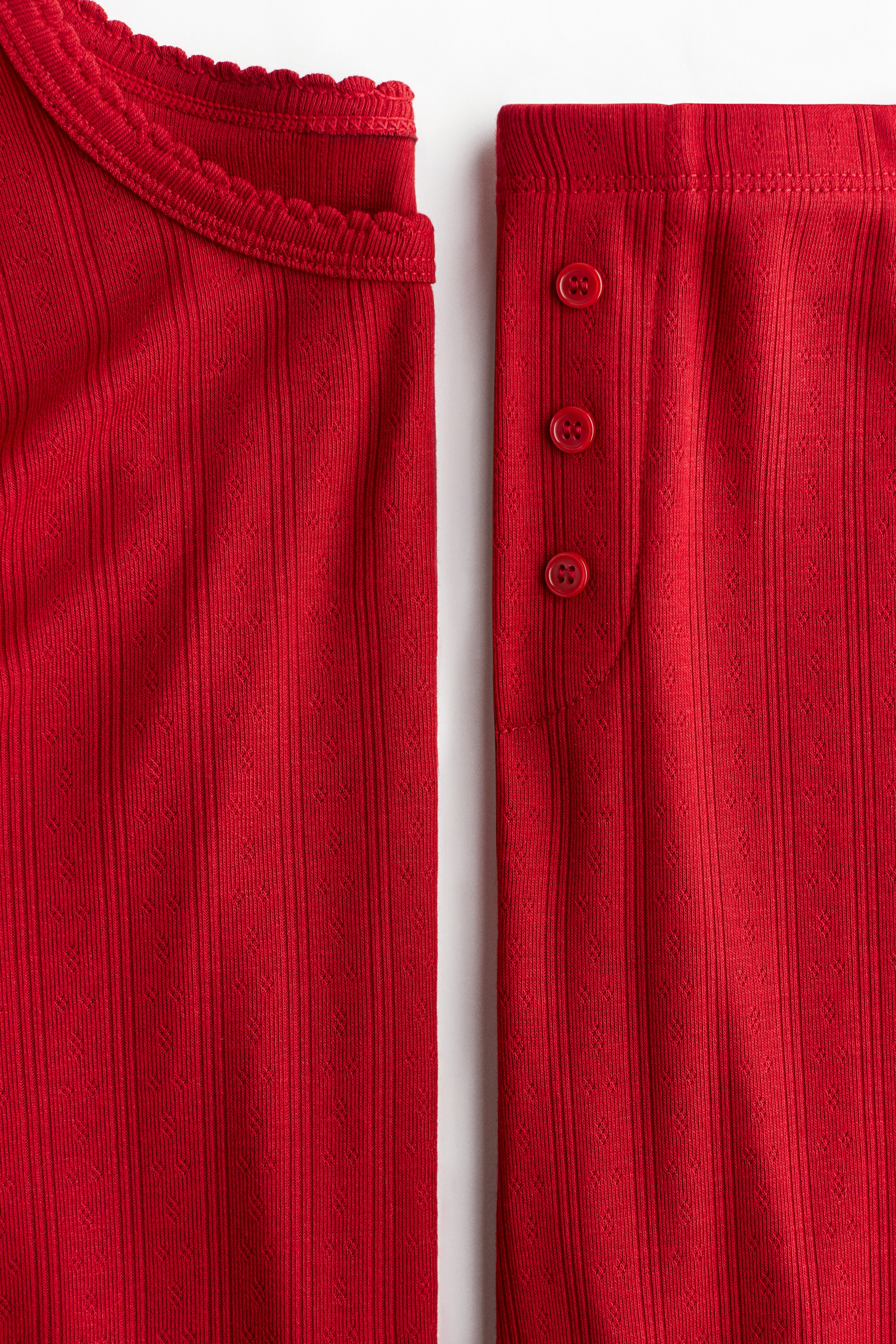 Pointelle jersey pyjamas