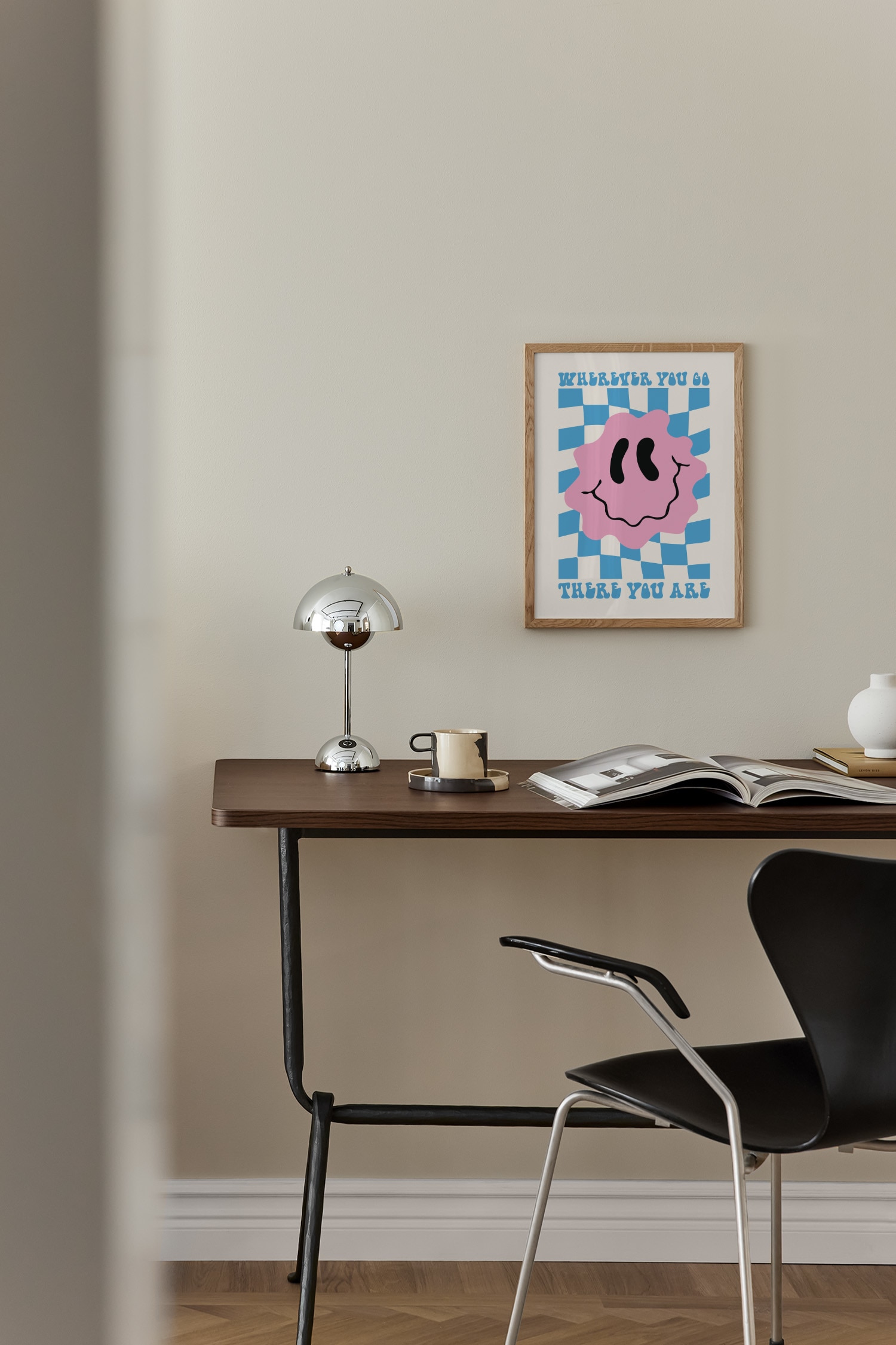 Here You Are Poster - Pink/blue/white