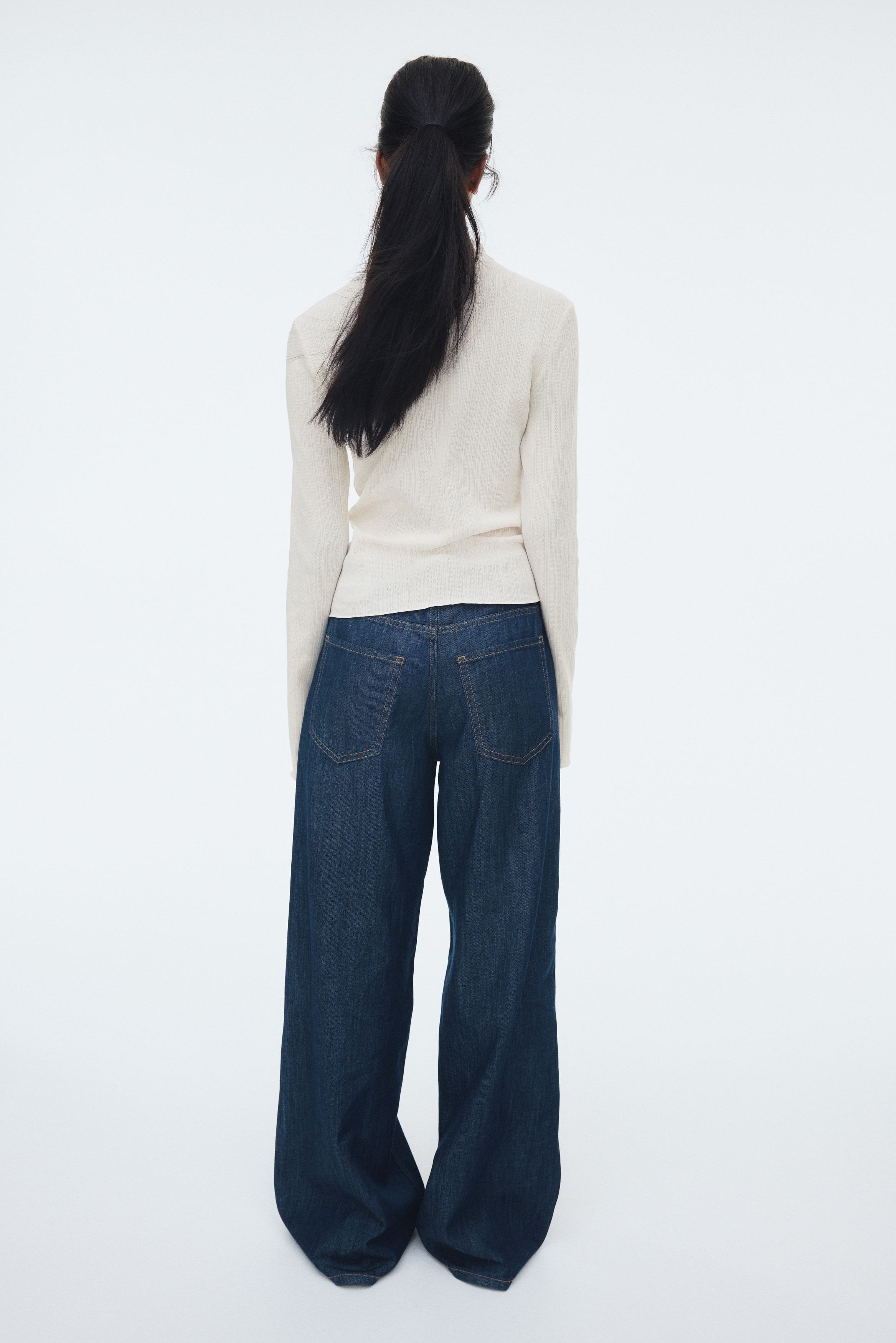 Ribbed turtleneck top