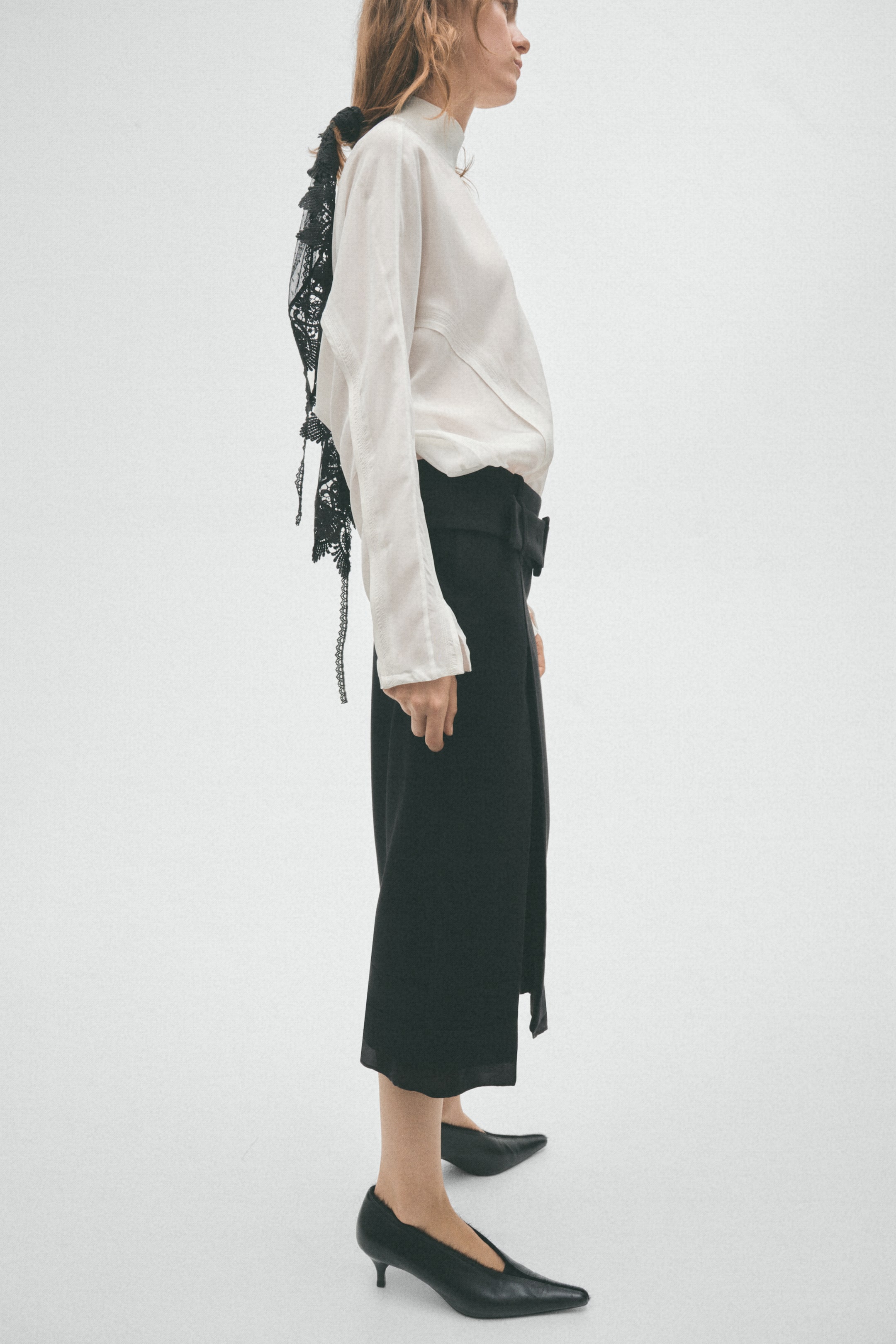 Batwing-Sleeved Viscose Top