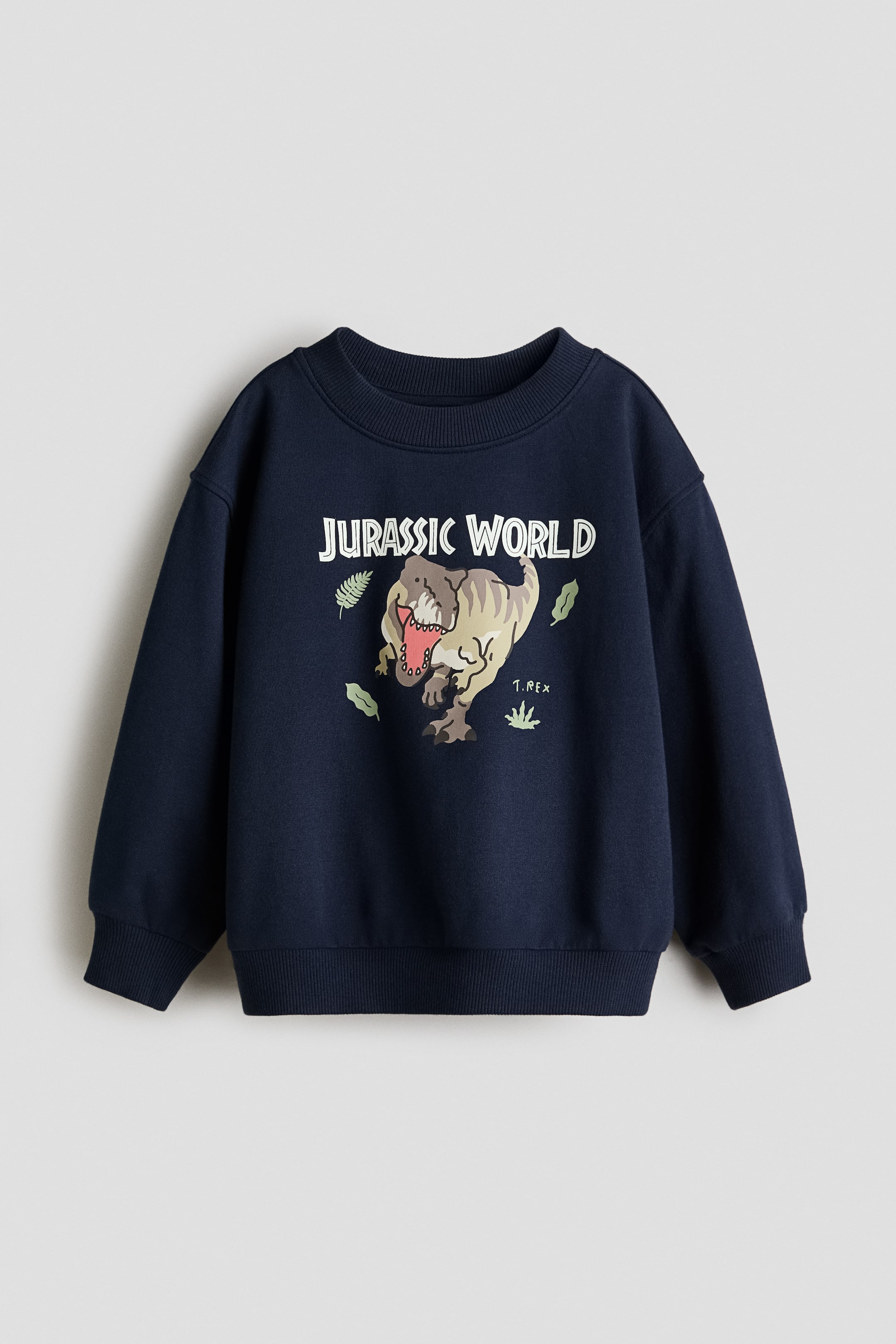 拡大画像を表示: プリントデザインスウェットシャツ - ネイビーブルー／ジュラシック・ワールド | H&M JP 5