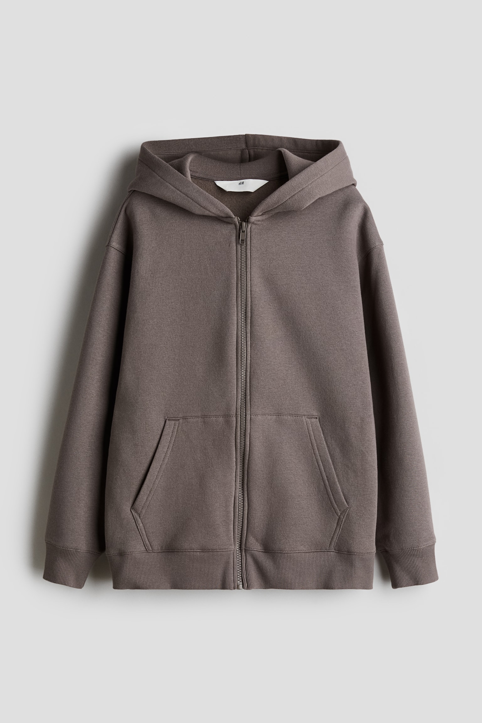 Zip-through hoodie - Dark mole/Dark blue/Black/Light beige/Light grey marl - 1