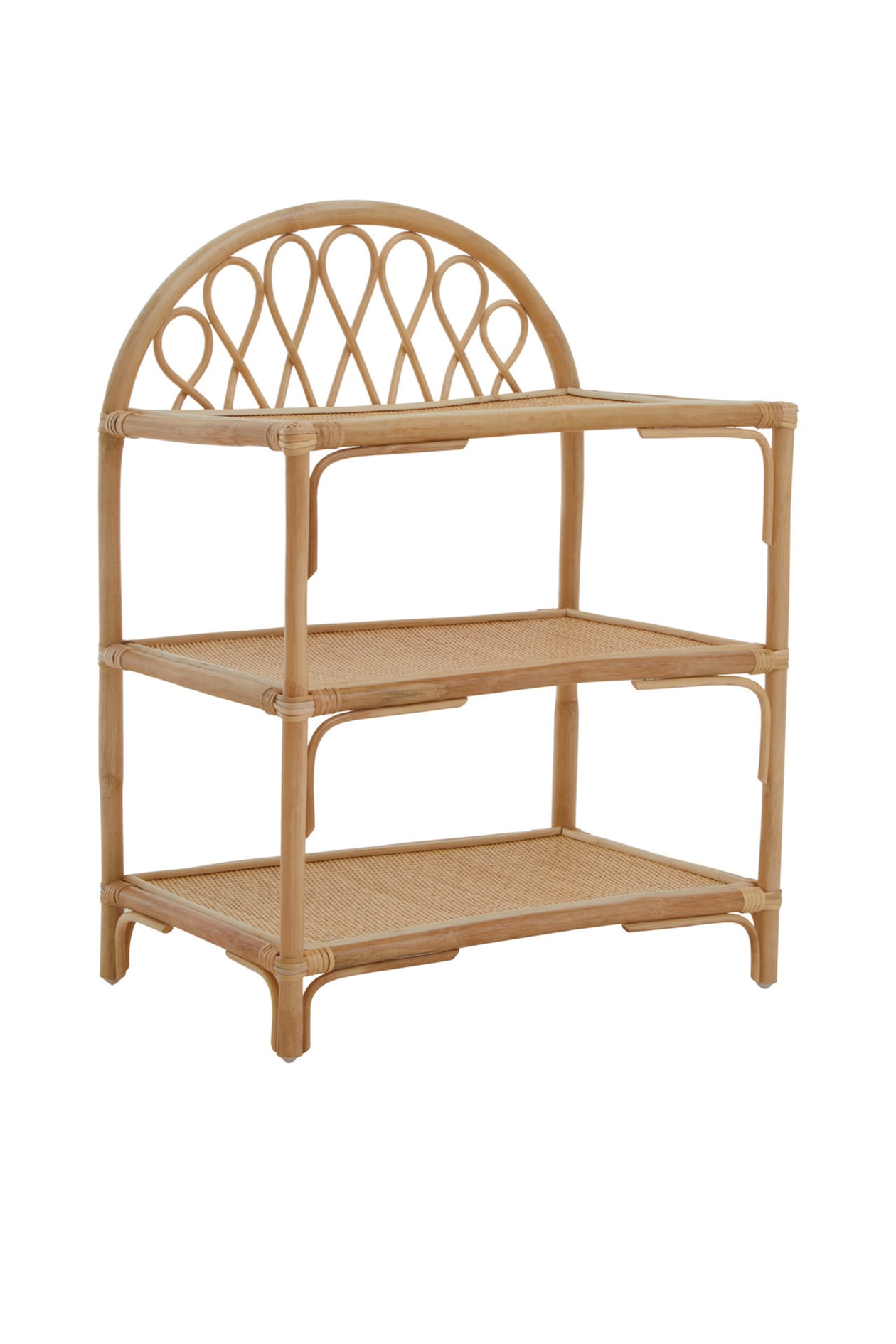 Mataram Three Tier Natural Rattan Shelf Unit - Natural - Interiors by ...