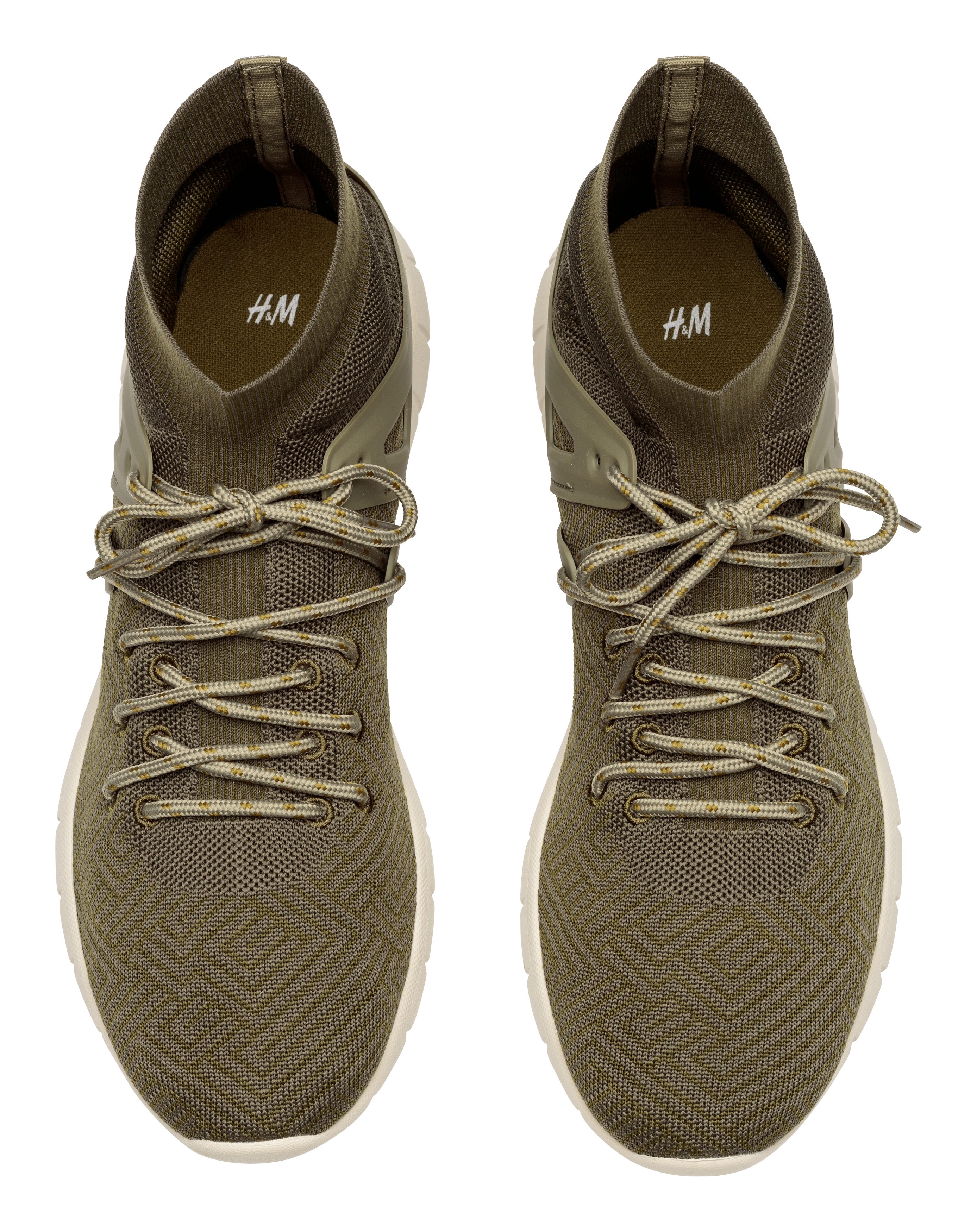 フィットハイカットスニーカー - カーキグリーン - Men | H&M JP