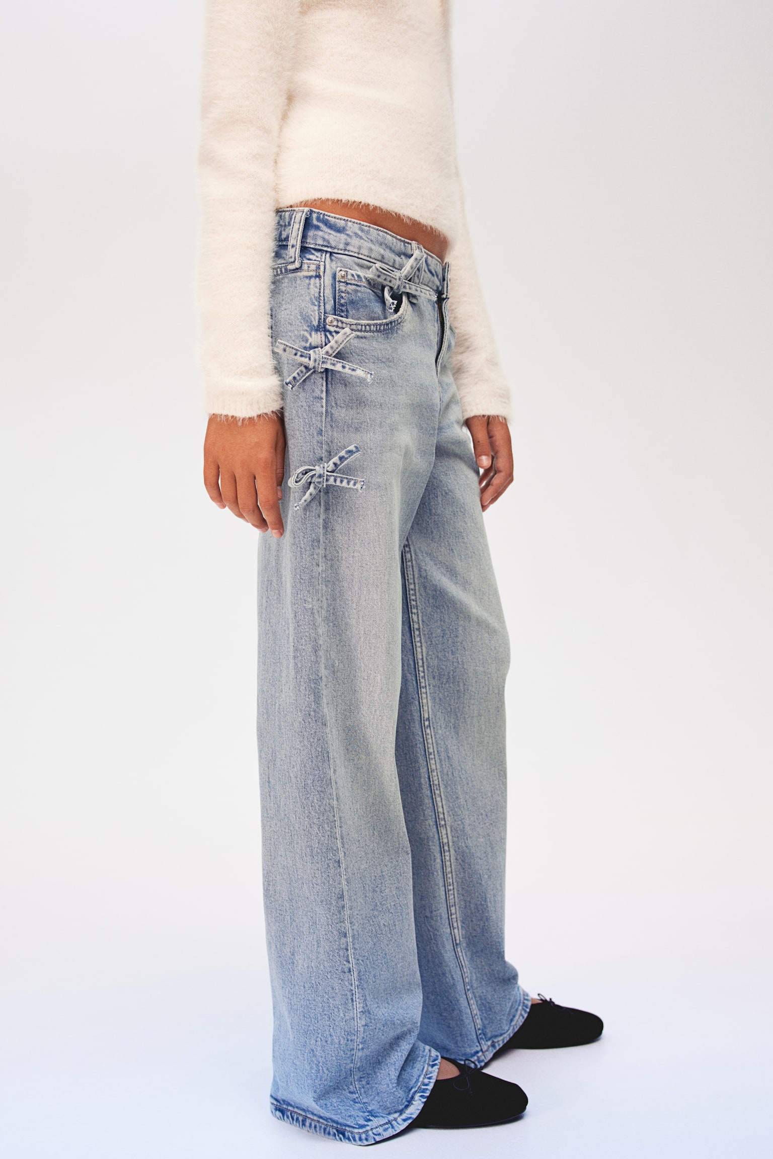 Wide Leg Jeans - Light denim blue/Light denim blue - 5