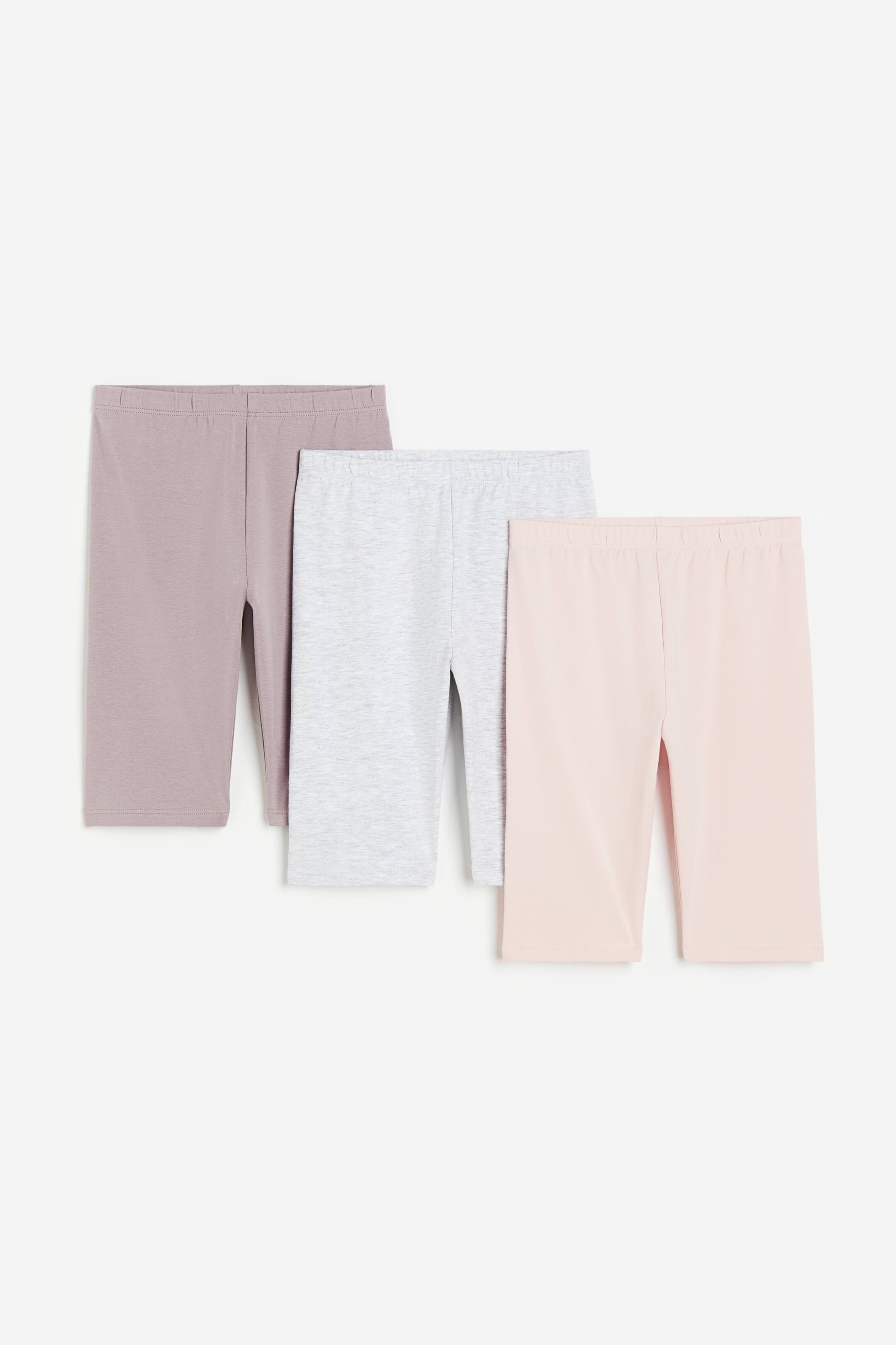 Xem ảnh lớn hơn: Bộ 3 quần short đạp xe - Màu xám nhạt đốm/Hồng nhạt - Kids | H&M VN 1
